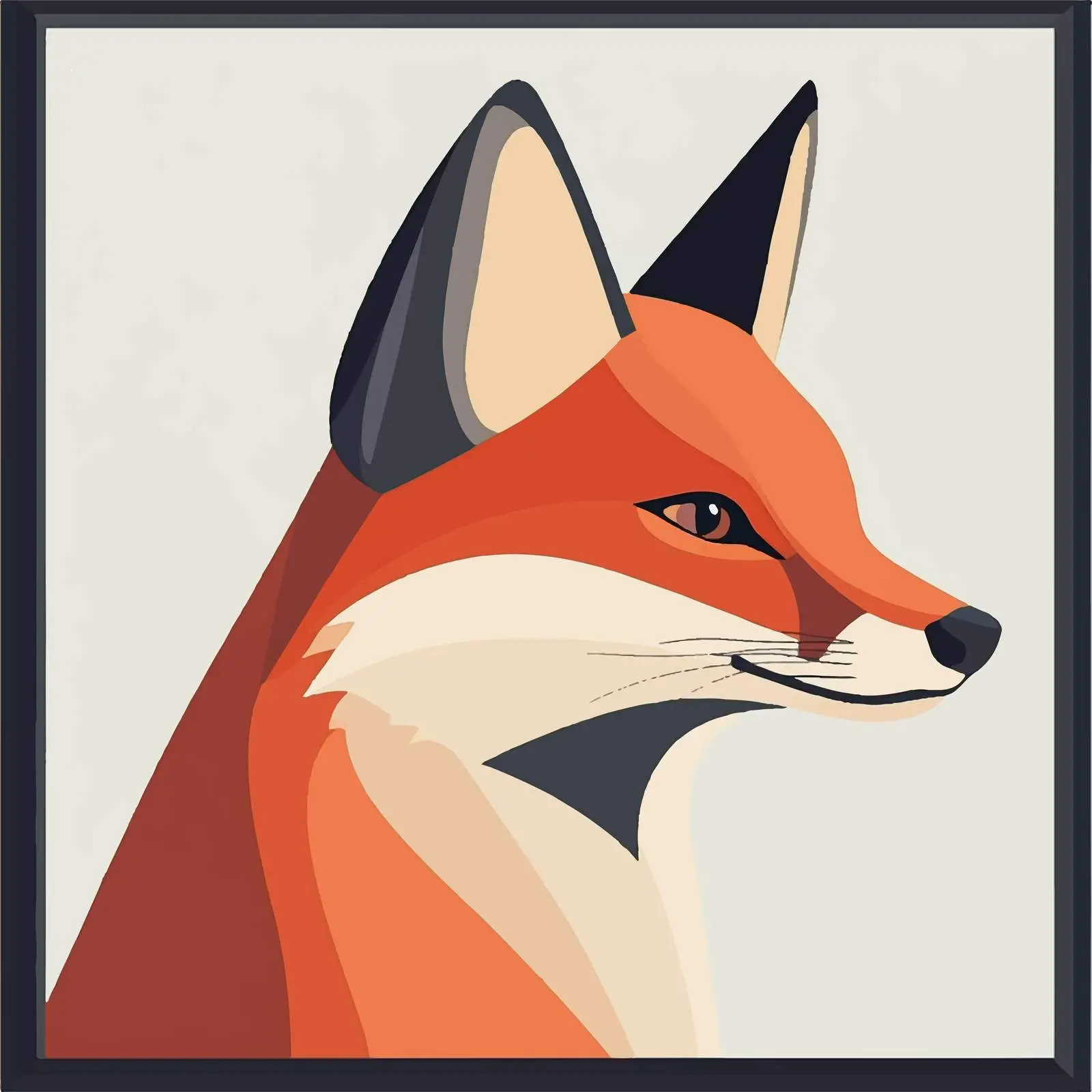 Flat Vector Illustration of Fuchsbaby in Frame — free download from Dotvec