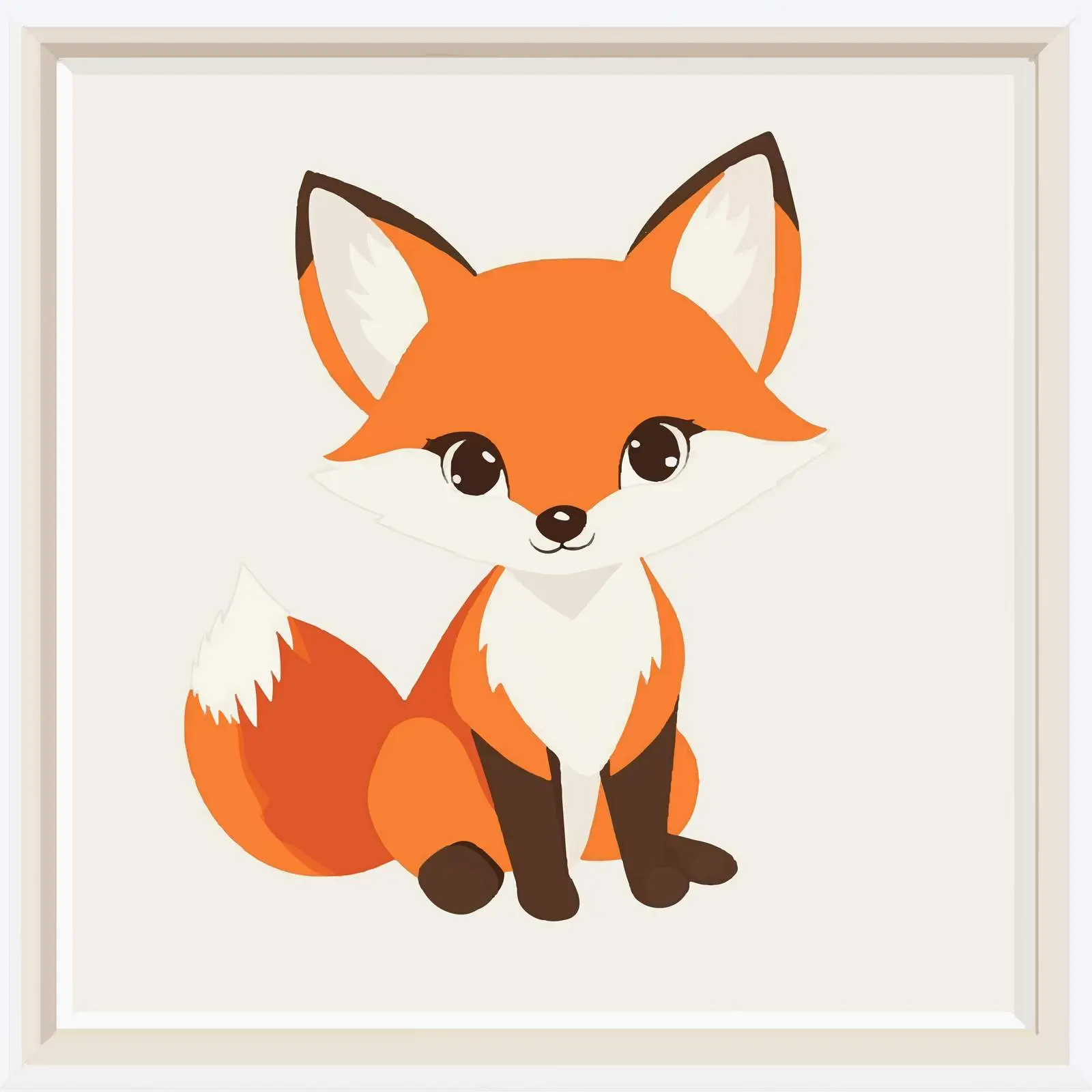 Cute Fox Baby Flat Vector Illustration — free download from Dotvec