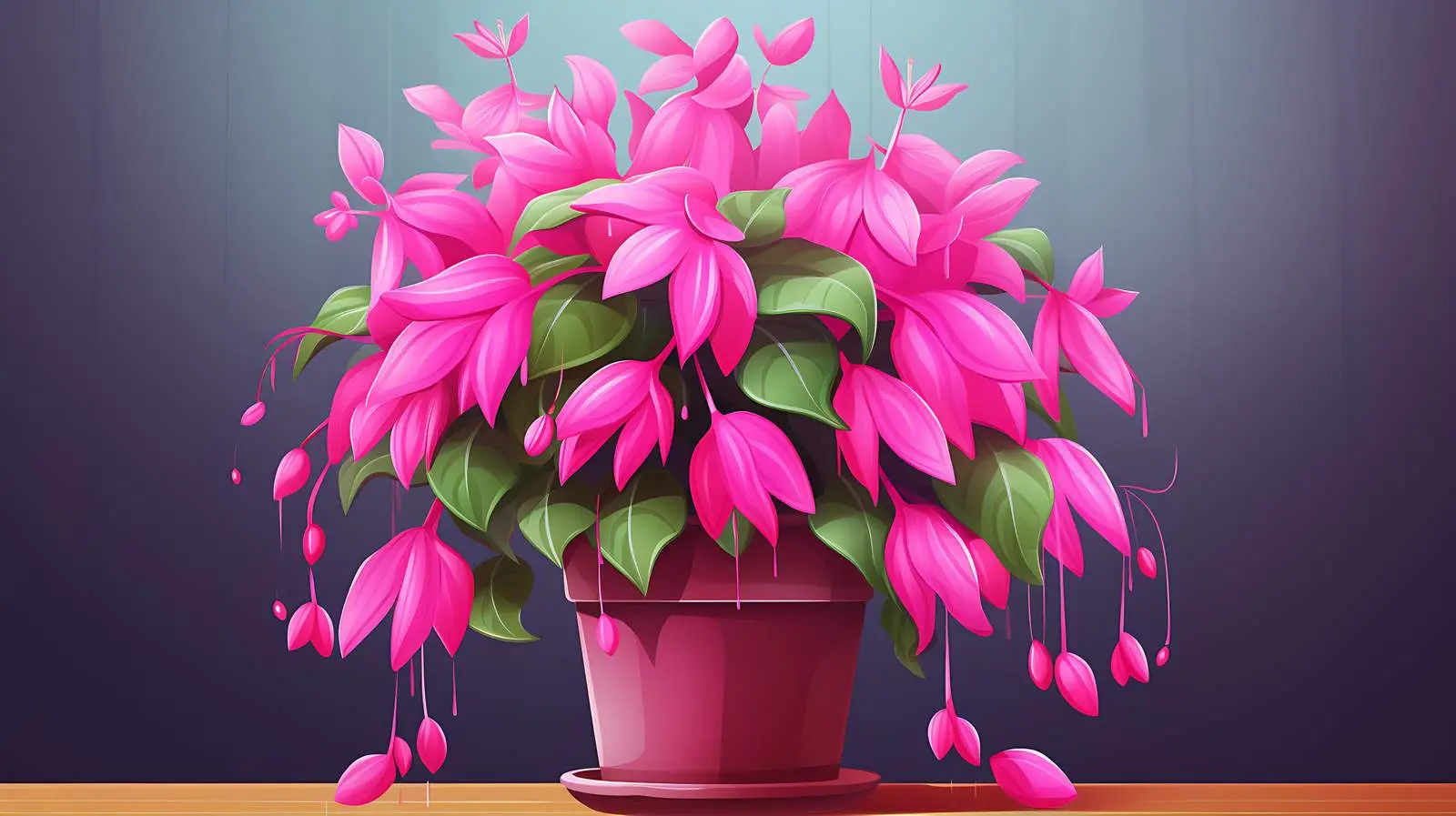 Fuchsia Plant in Flower Pot Illustration — free download from Dotvec