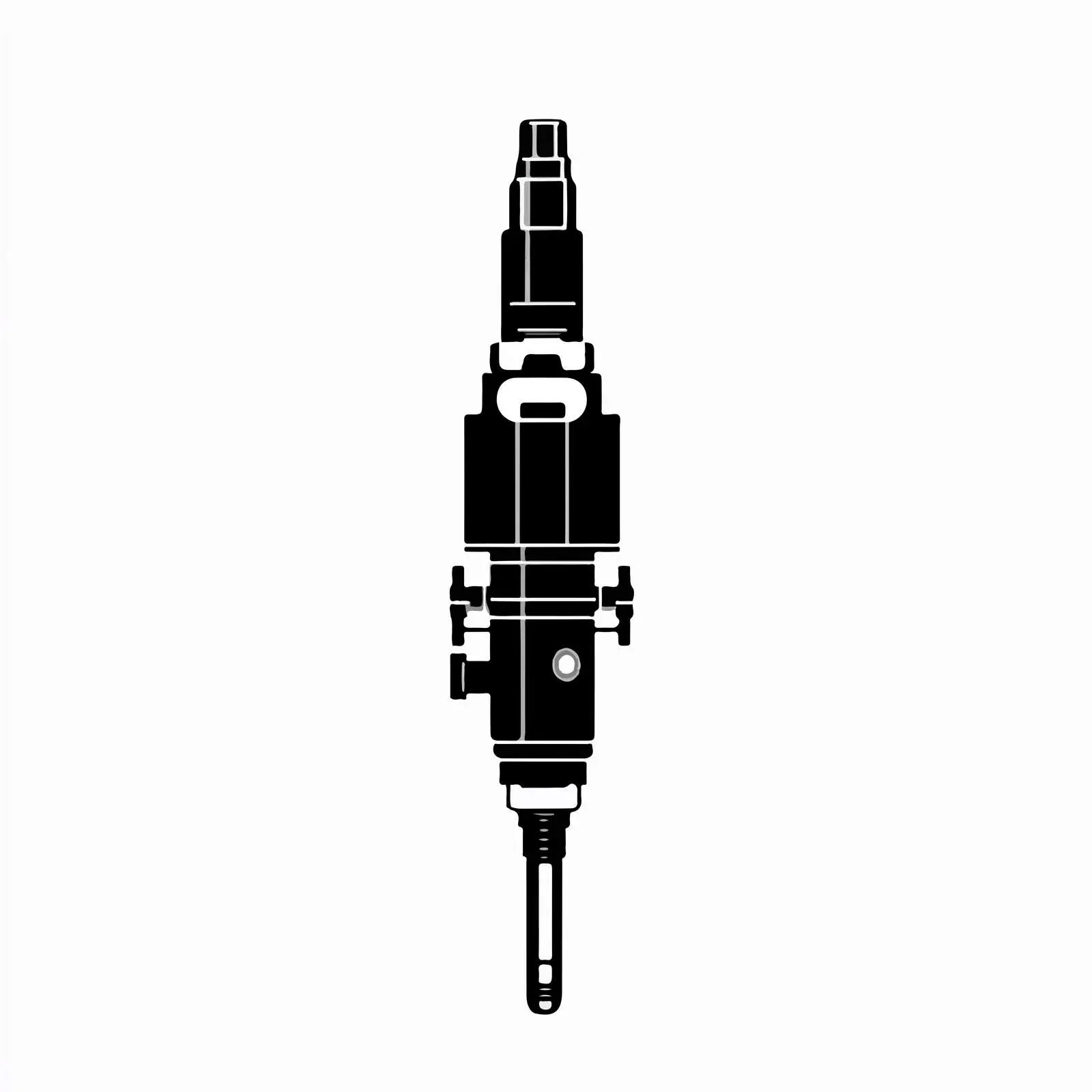 Fuel Injector Silhouette Illustration for Automotive Design – free engine part image from Dotvec