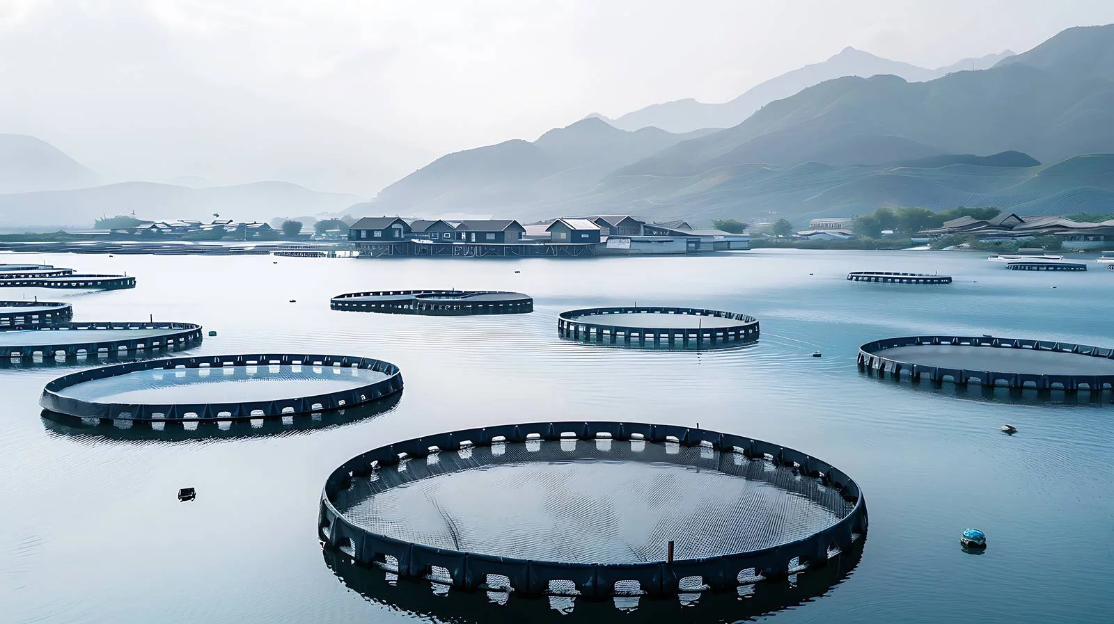 Serene Fujian Xiapu Aquaculture Scenery — free download from Dotvec