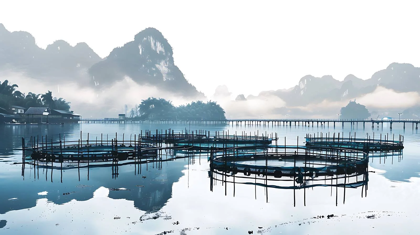 Marine Aquaculture Scene – free fuji image from Dotvec