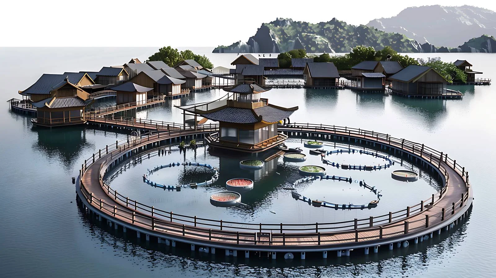 Tranquil Fujian Xiapu Marine Aquaculture View – free fuji image from Dotvec