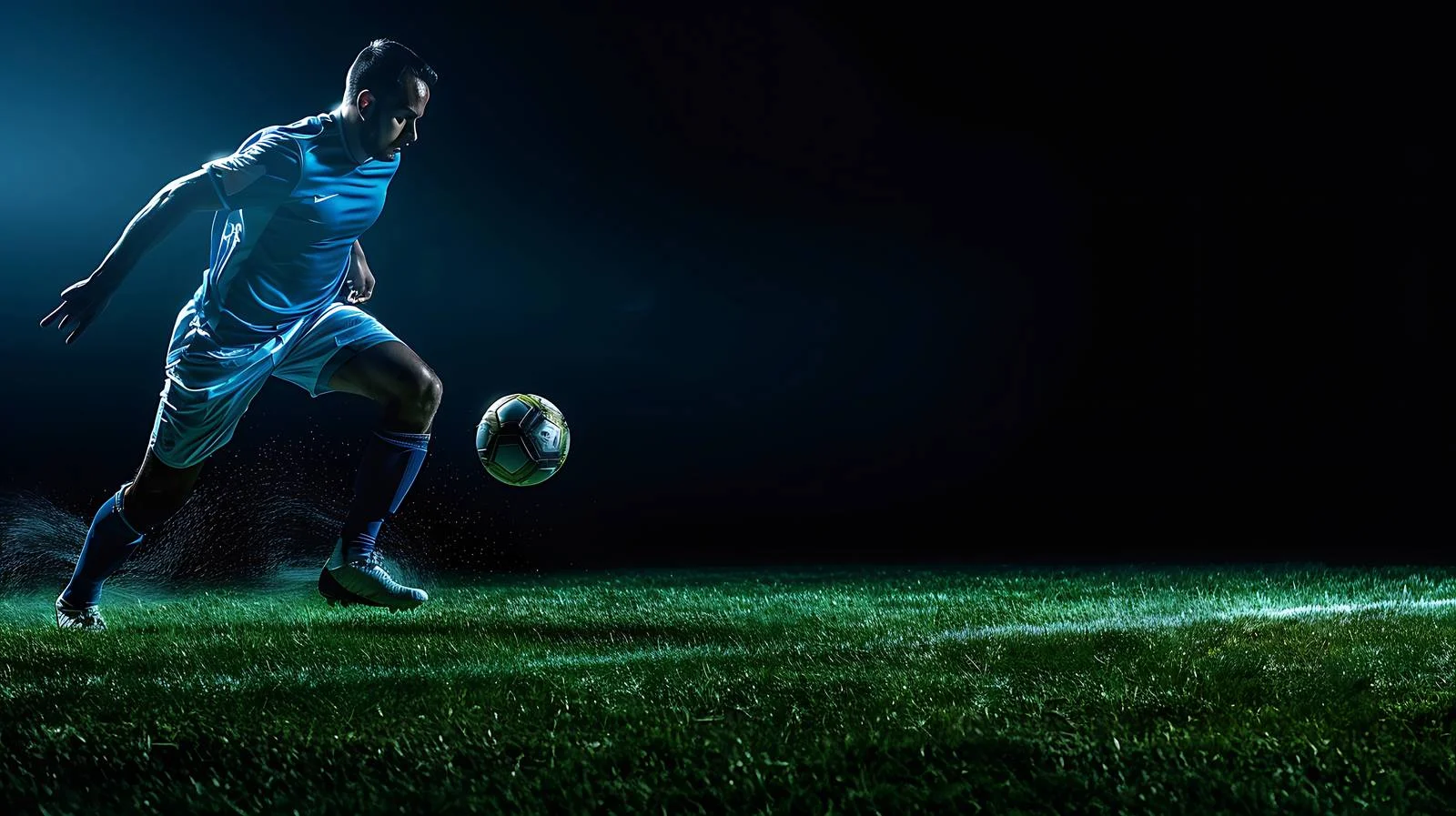 Dynamic football player sprinting on field — free download from Dotvec