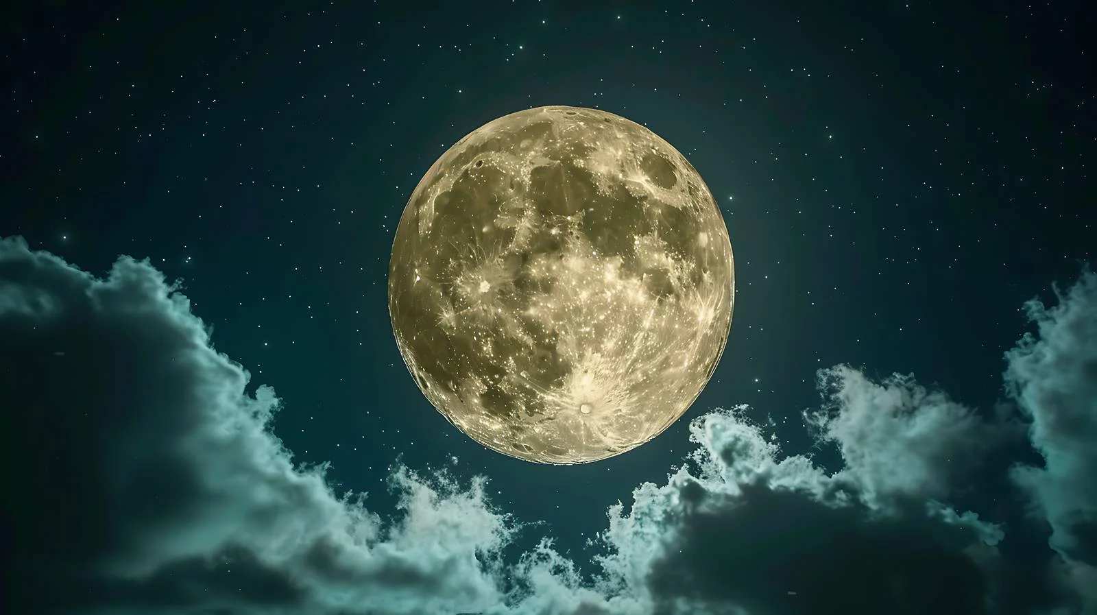 Ethereal Full Moon Night Sky White Background — free download from Dotvec