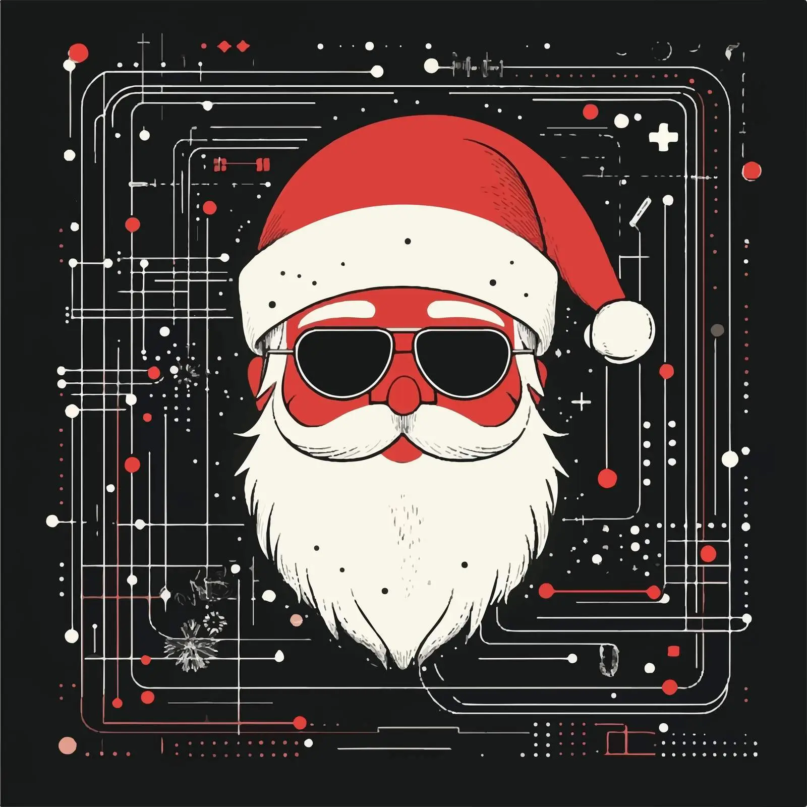 Santa Claus Flat Vector on White Background — free download from Dotvec