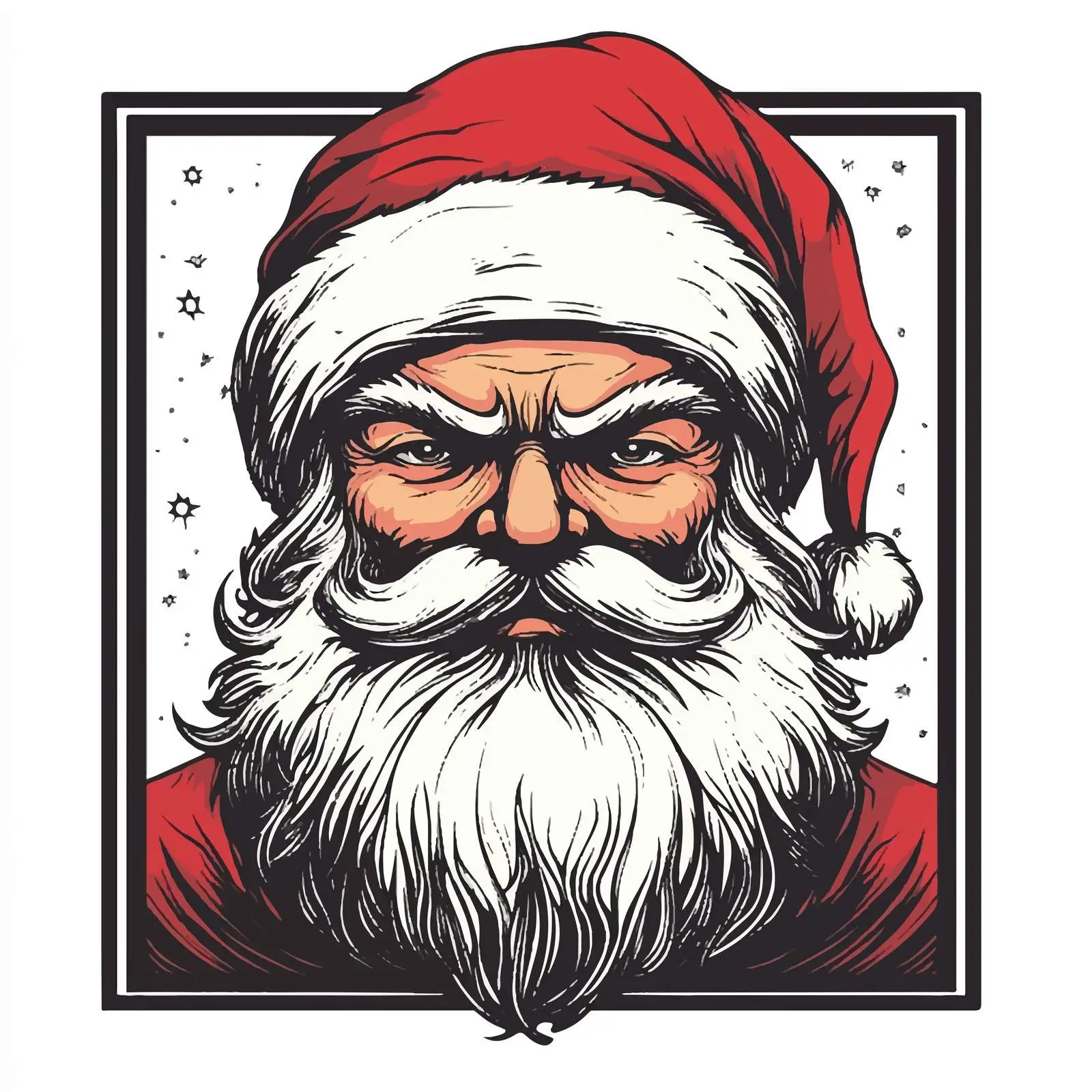 Santa Claus Flat Vector Illustration on White Background — free download from Dotvec