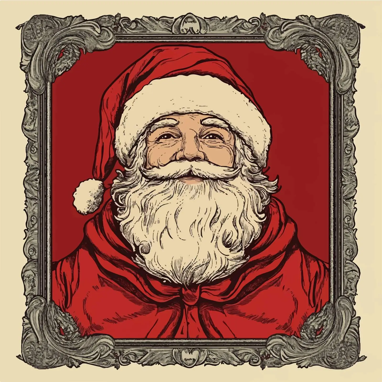 Santa Claus Flat Vector Illustration on White Background — free download from Dotvec