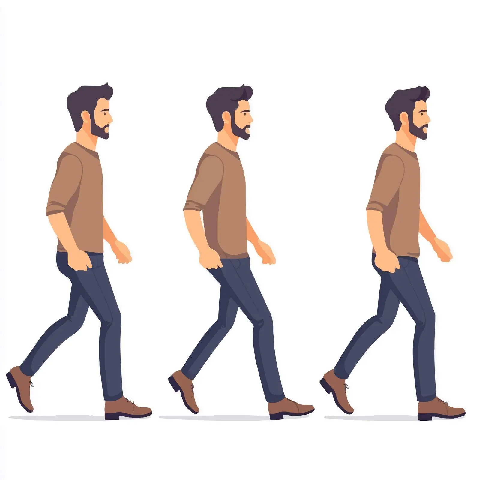 Man Walking Cycle Animation in Motion — free download from Dotvec