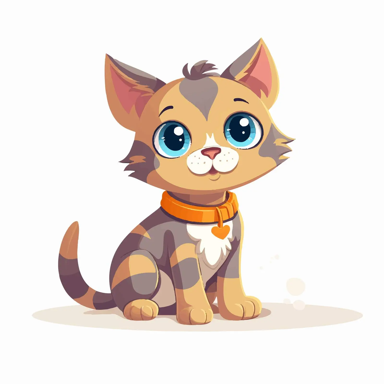 Cute Spotted Cat Isolated on White Background — free download from Dotvec