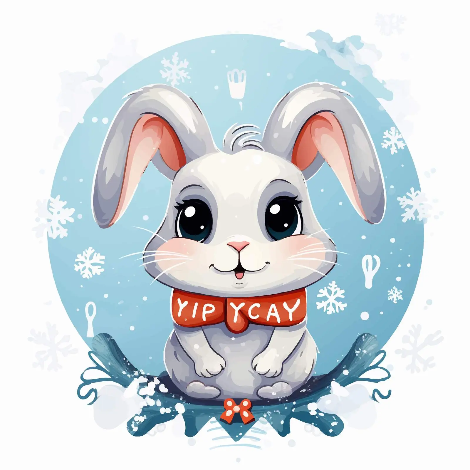 Funny Bunny Face for Year of the Rabbit — free download from Dotvec
