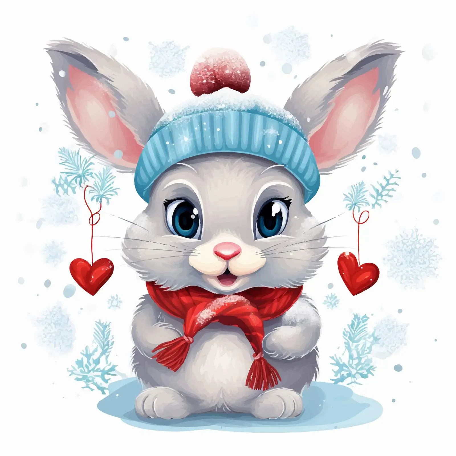 Funny Bunny Making a Face for Year of the Rabbit — free download from Dotvec