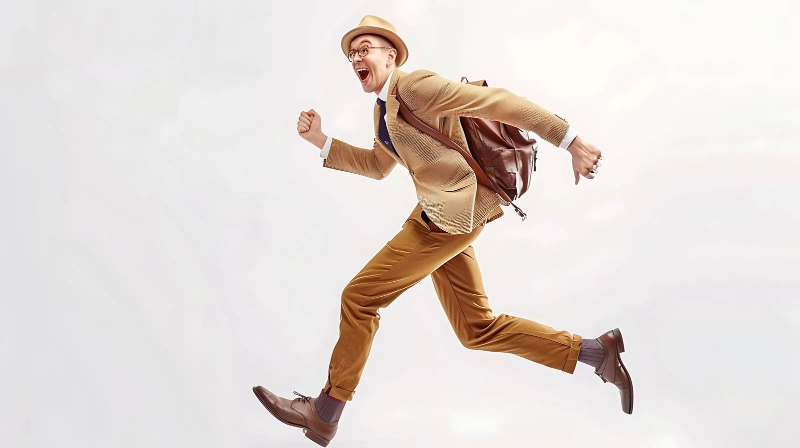 Businessman Escapes Office - Beach Run — free download from Dotvec