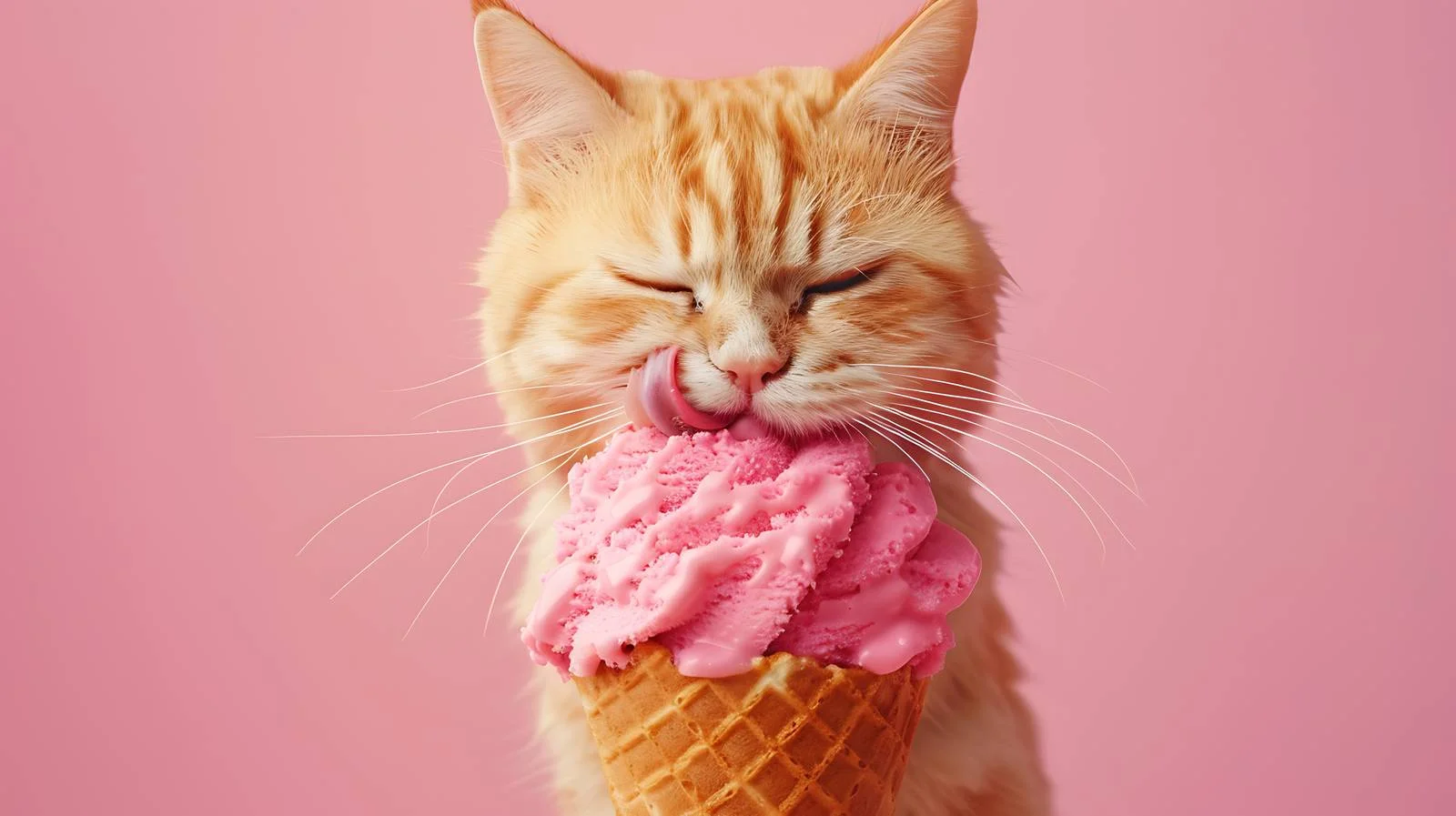 Whimsical Cat on Ice Cream Cone — free download from Dotvec