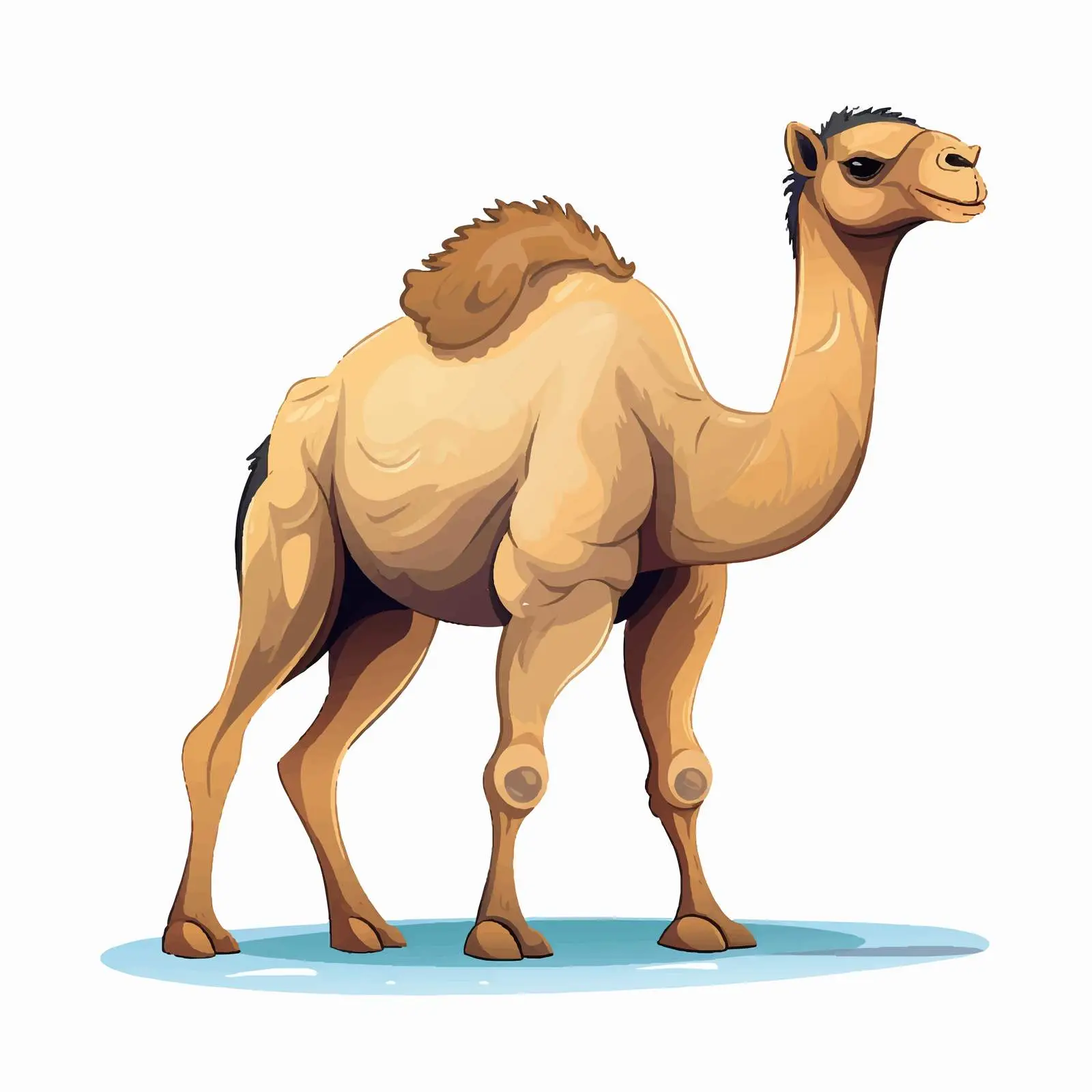 Cute Dromedary Camel Isolated on White Background — free download from Dotvec