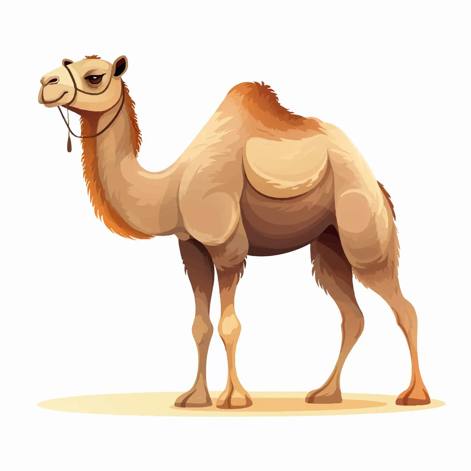 Adorable Dromedary Camel on White Background — free download from Dotvec