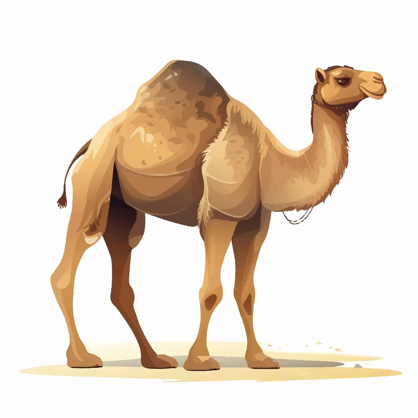 Cute Dromedary Camel Isolated on White Background — free download from Dotvec