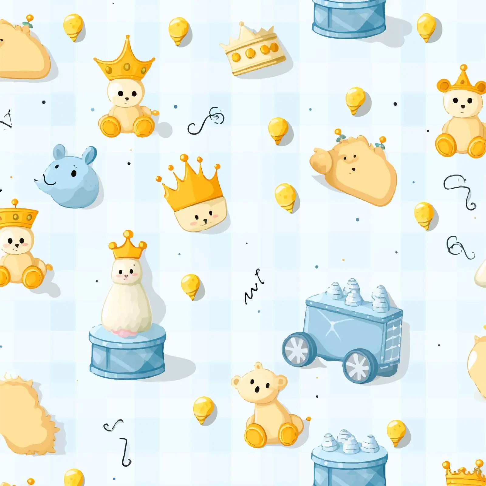 Cute Newborn Baby Boy with Crown Vector — free download from Dotvec