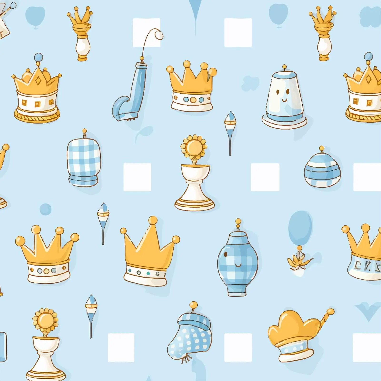 Adorable Welcome Baby Boy Crown Illustration — free download from Dotvec
