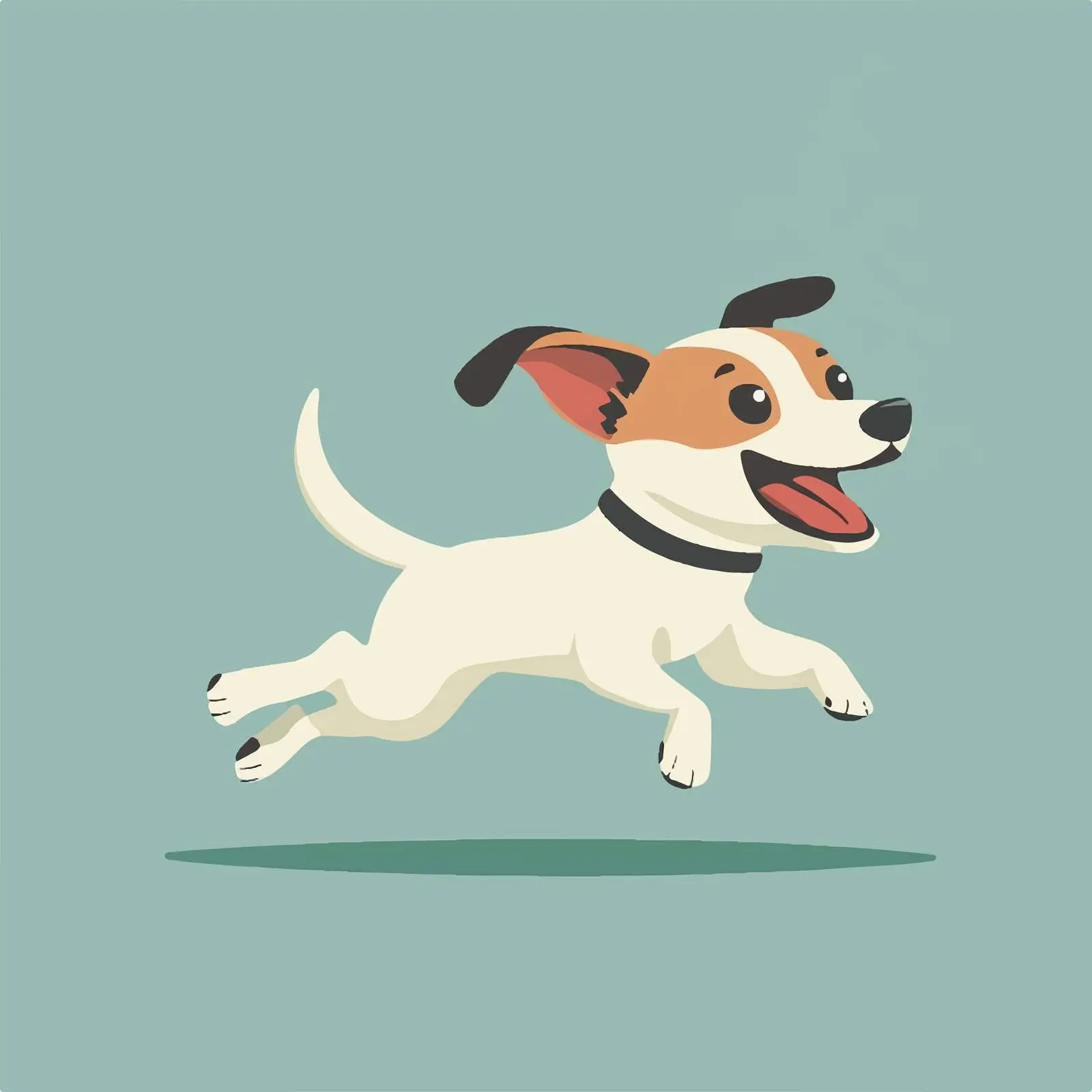 Funny Cartoon Dog Running Vector Illustration – free cutie image from Dotvec