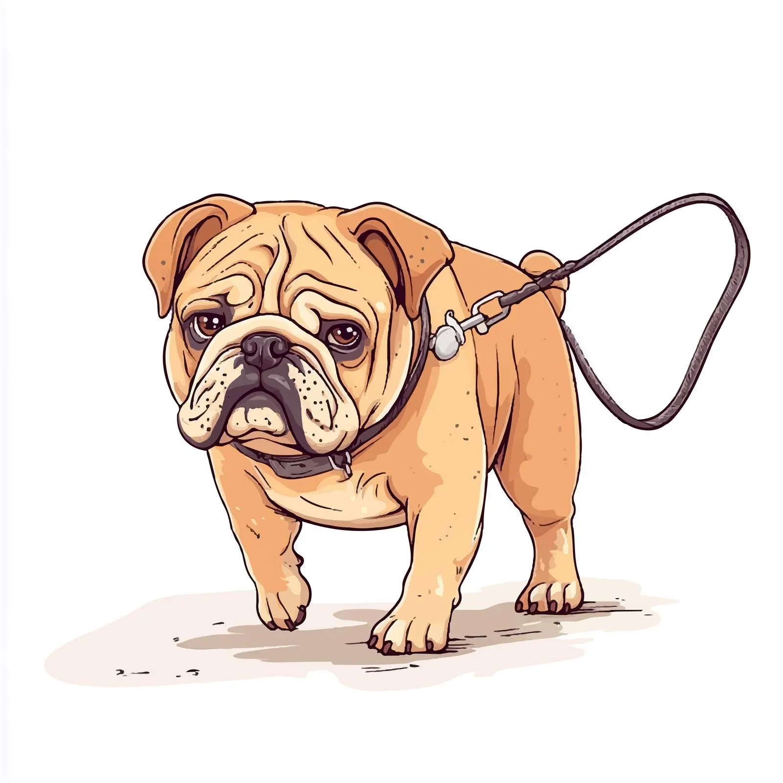 Funny Dog Escaping on Torn Leash — free download from Dotvec