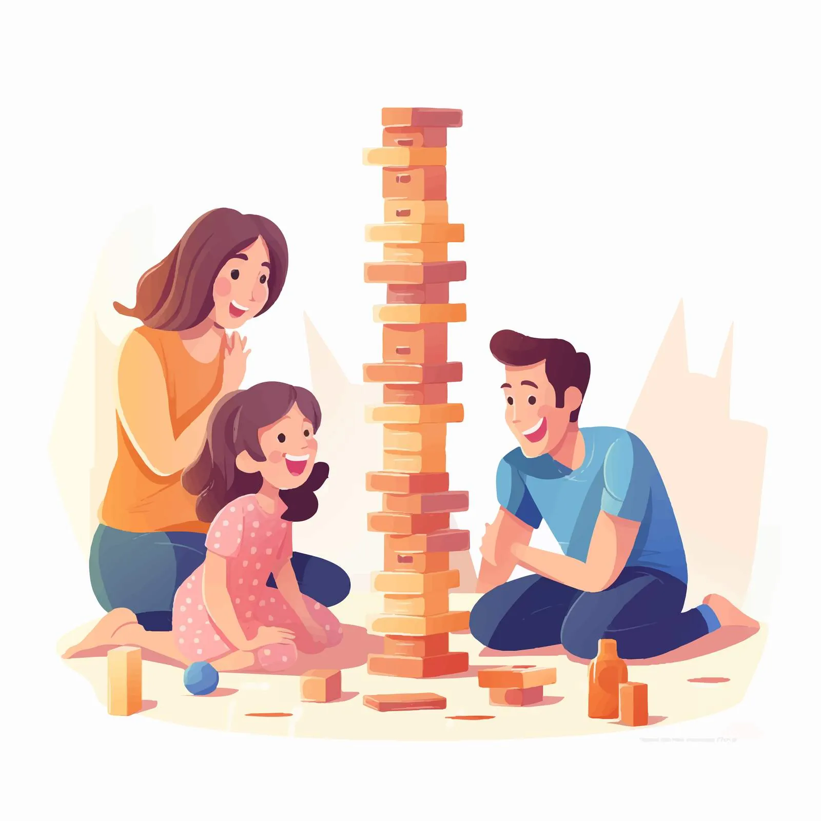 Family Fun and Togetherness Vector Illustration — free download from Dotvec