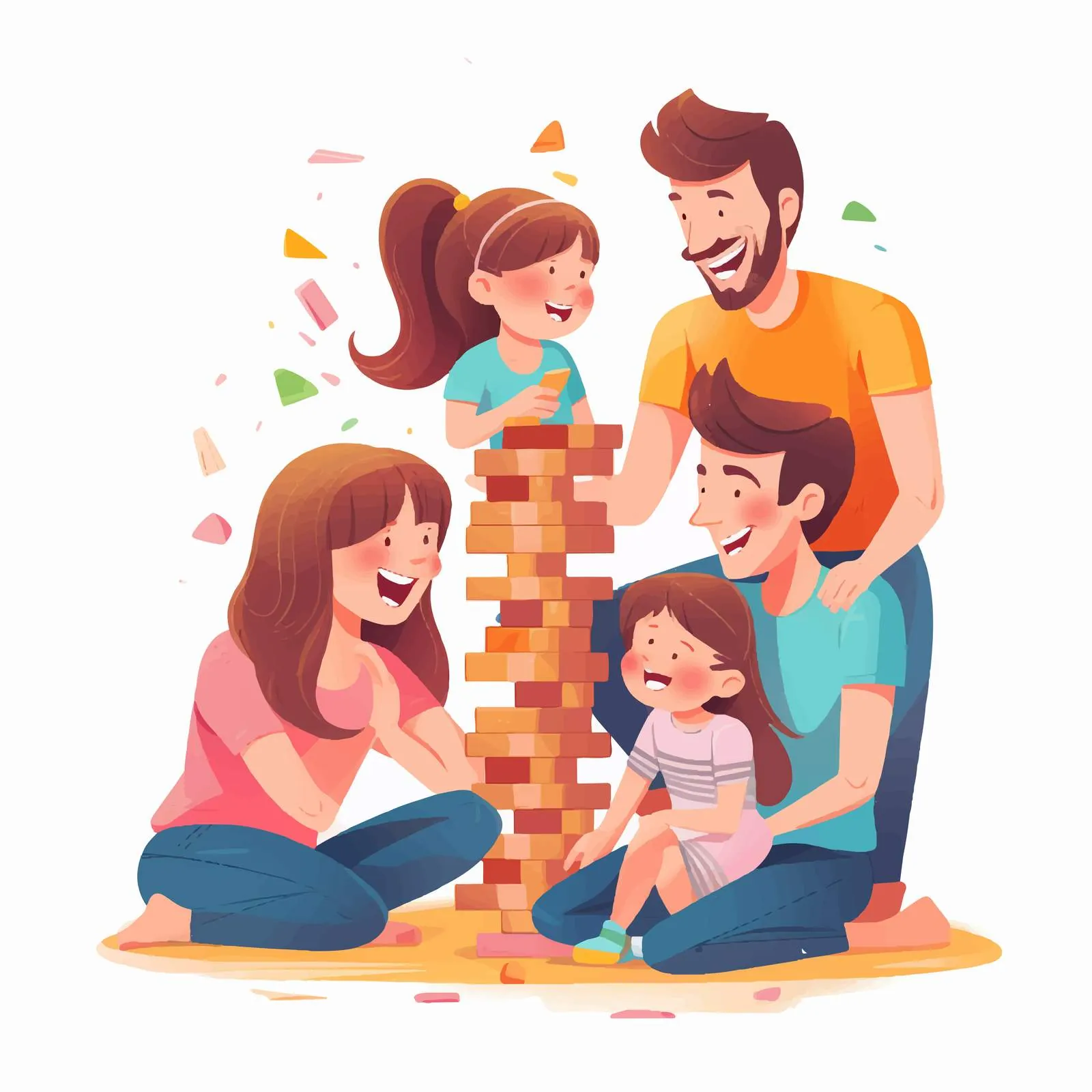 Family Fun and Togetherness Vector Illustration — free download from Dotvec