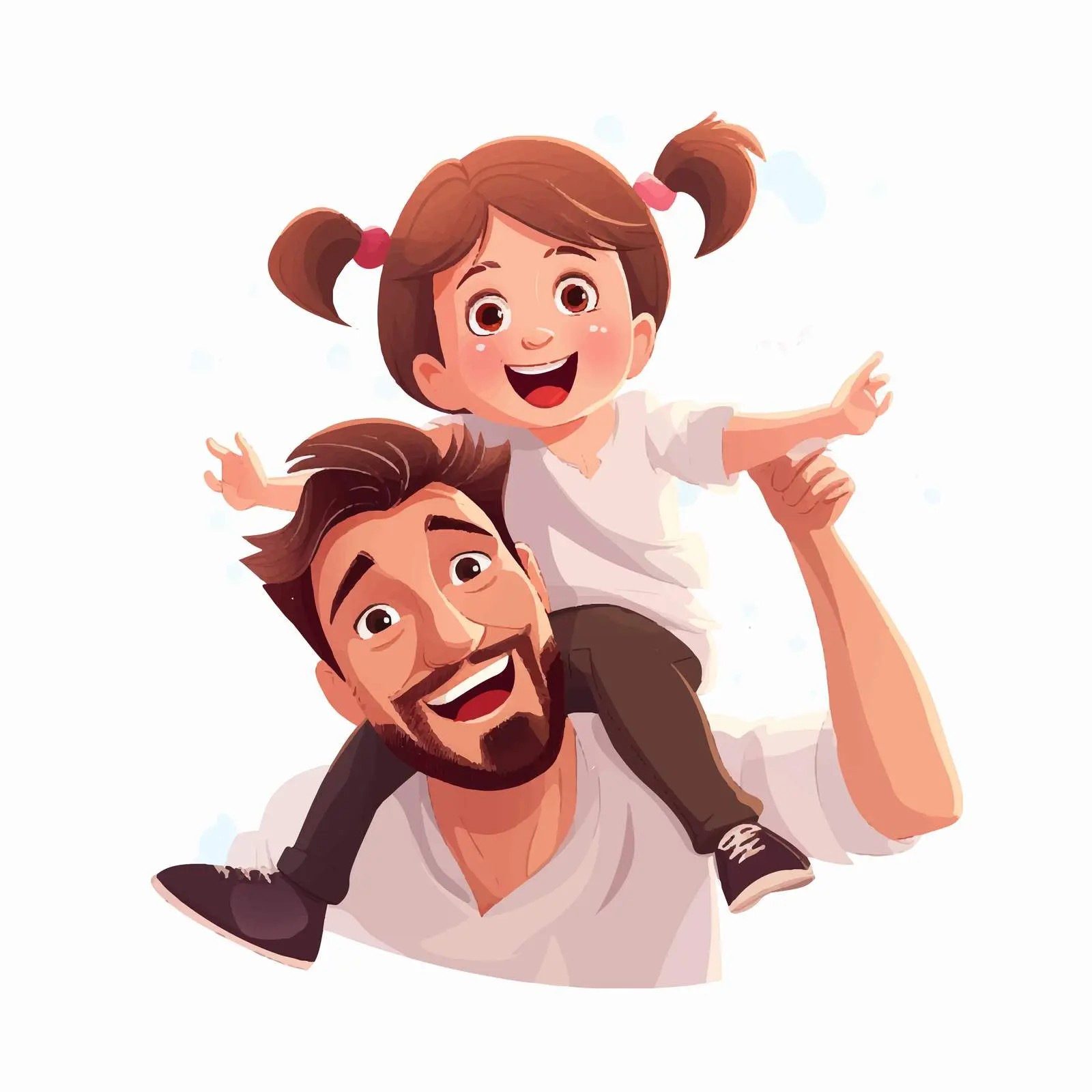 Happy Father and Baby Holiday Card Vector — free download from Dotvec