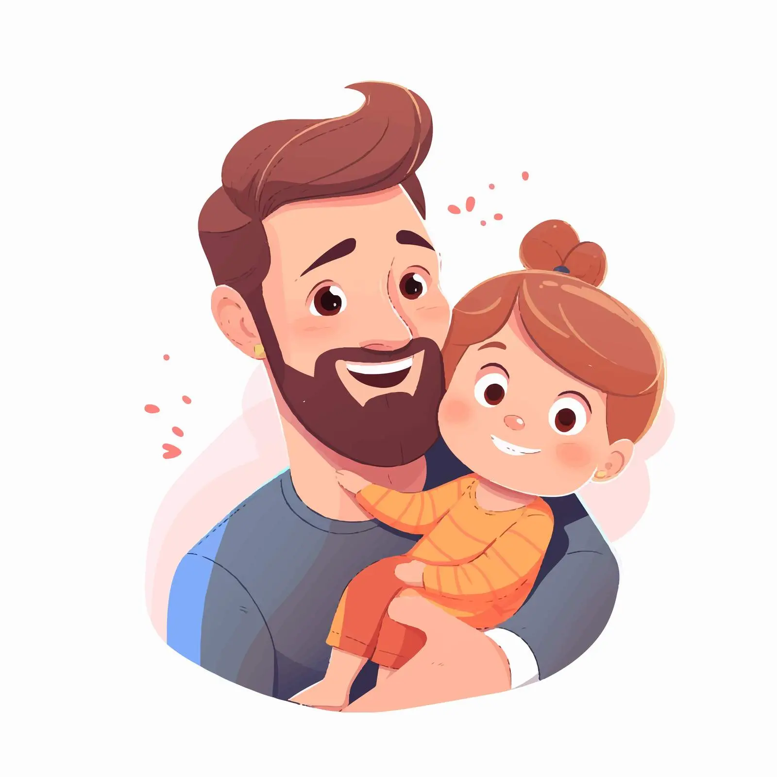 Happy Dad and Baby Holiday Card Vector — free download from Dotvec