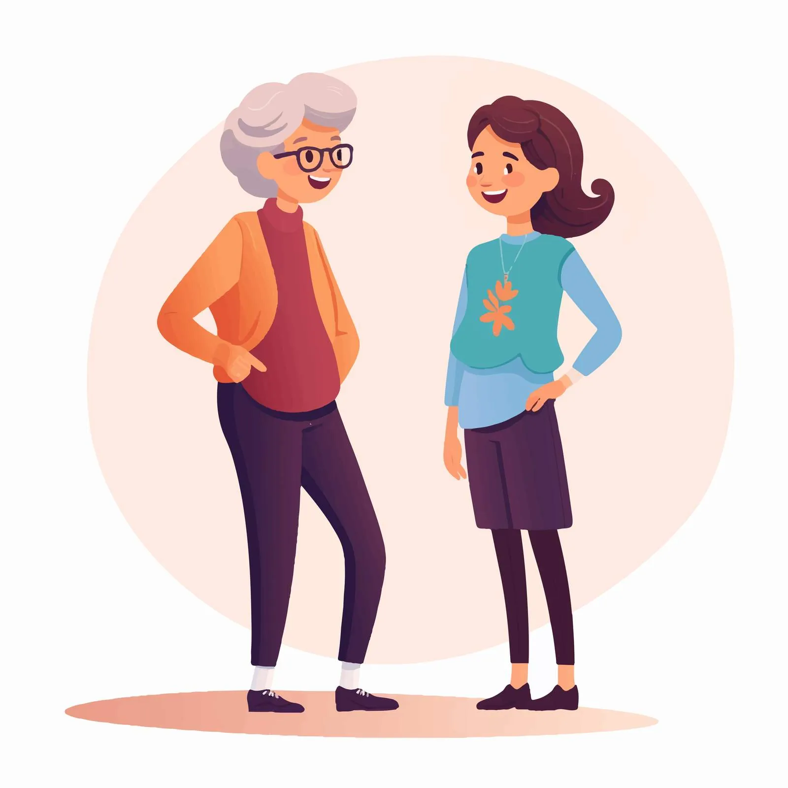 Funny Grandmother and Granddaughter Conversation — free download from Dotvec