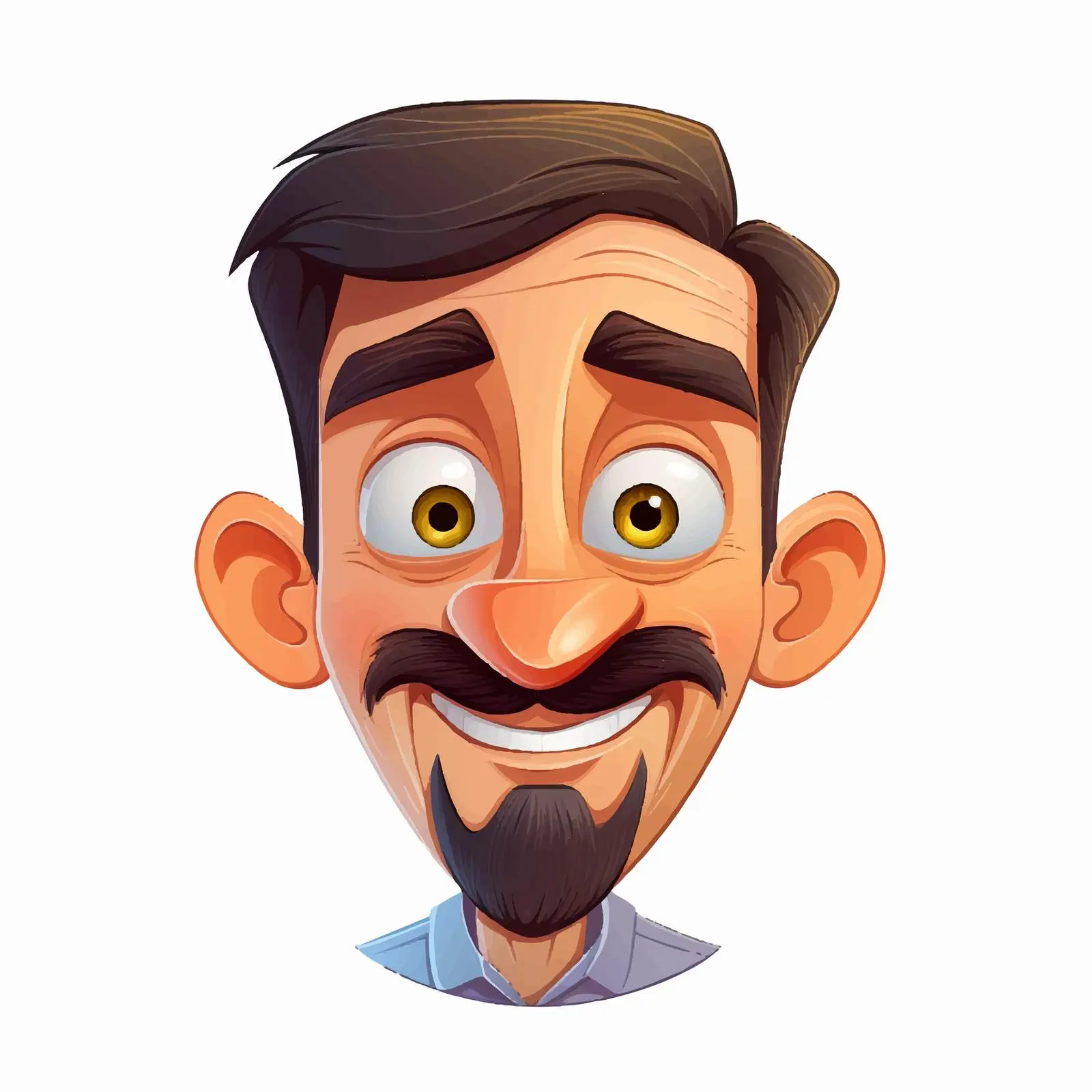 Funny Cartoon Man Avatar Vector Illustration — free download from Dotvec