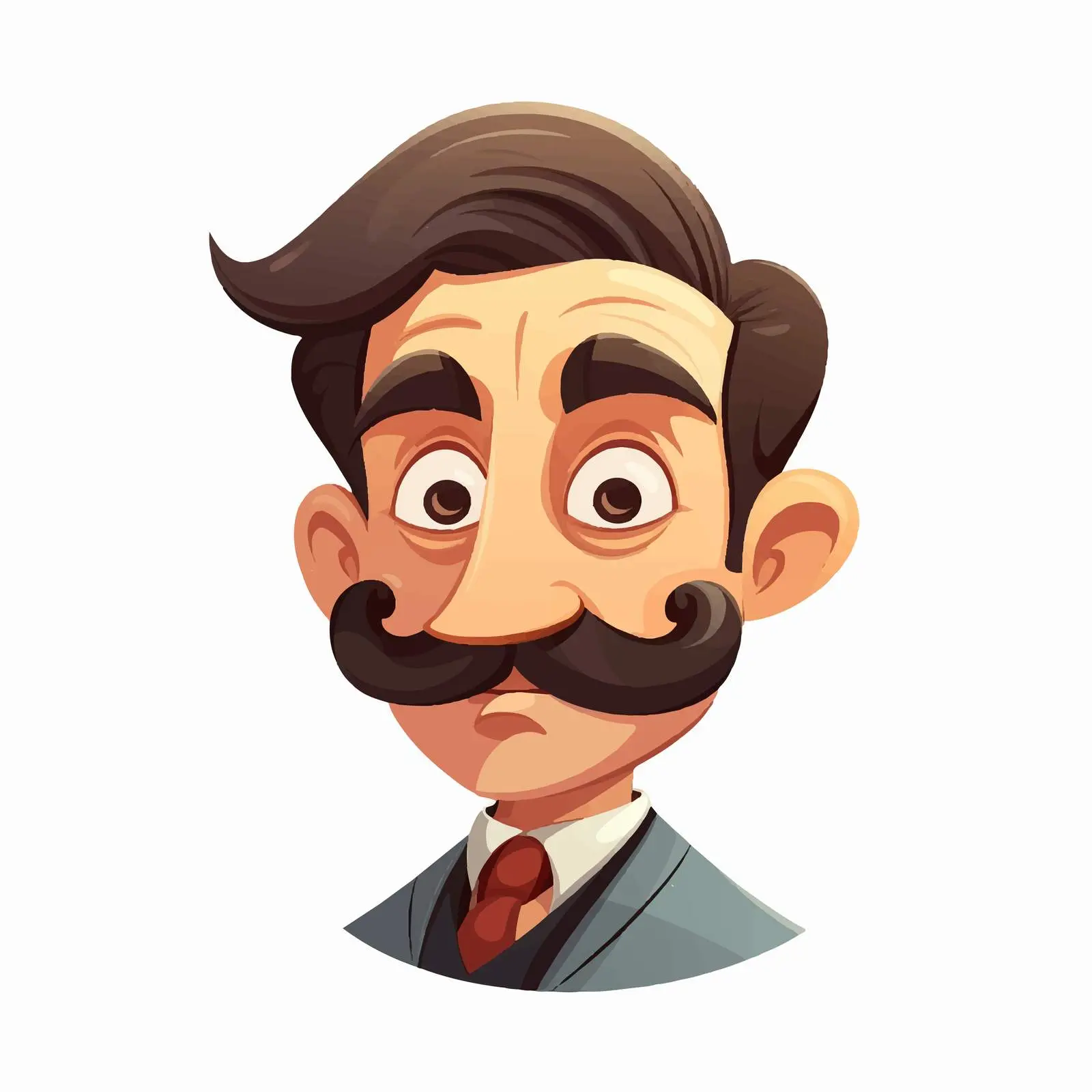 Funny Cartoon Man Avatar Vector Illustration — free download from Dotvec