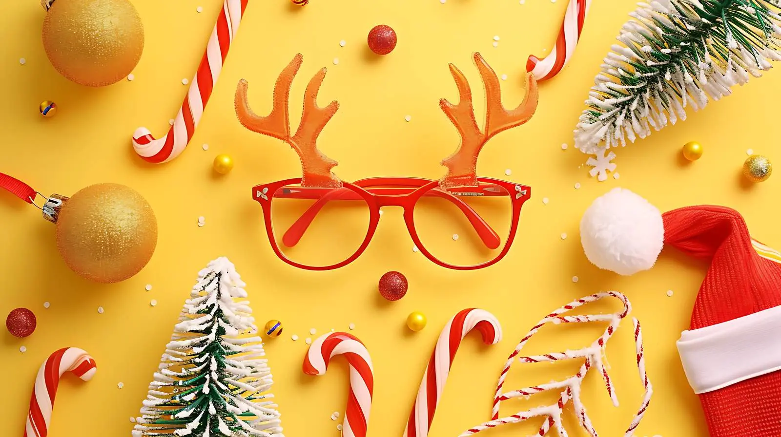 Funny Christmas and New Year Accessories for Holidays — free download from Dotvec