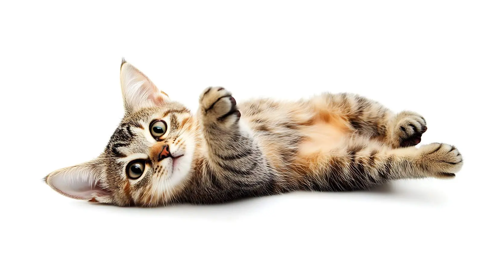 Playful Scottish Straight Cat on White Background – free profile image from Dotvec