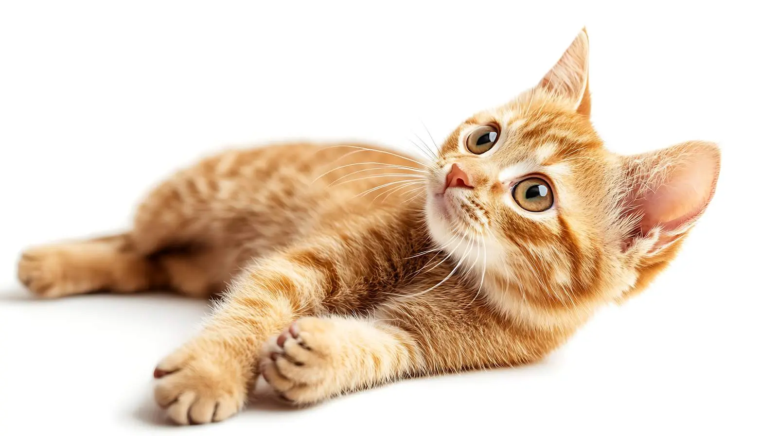 Playful Scottish Straight Cat on White Background — free download from Dotvec