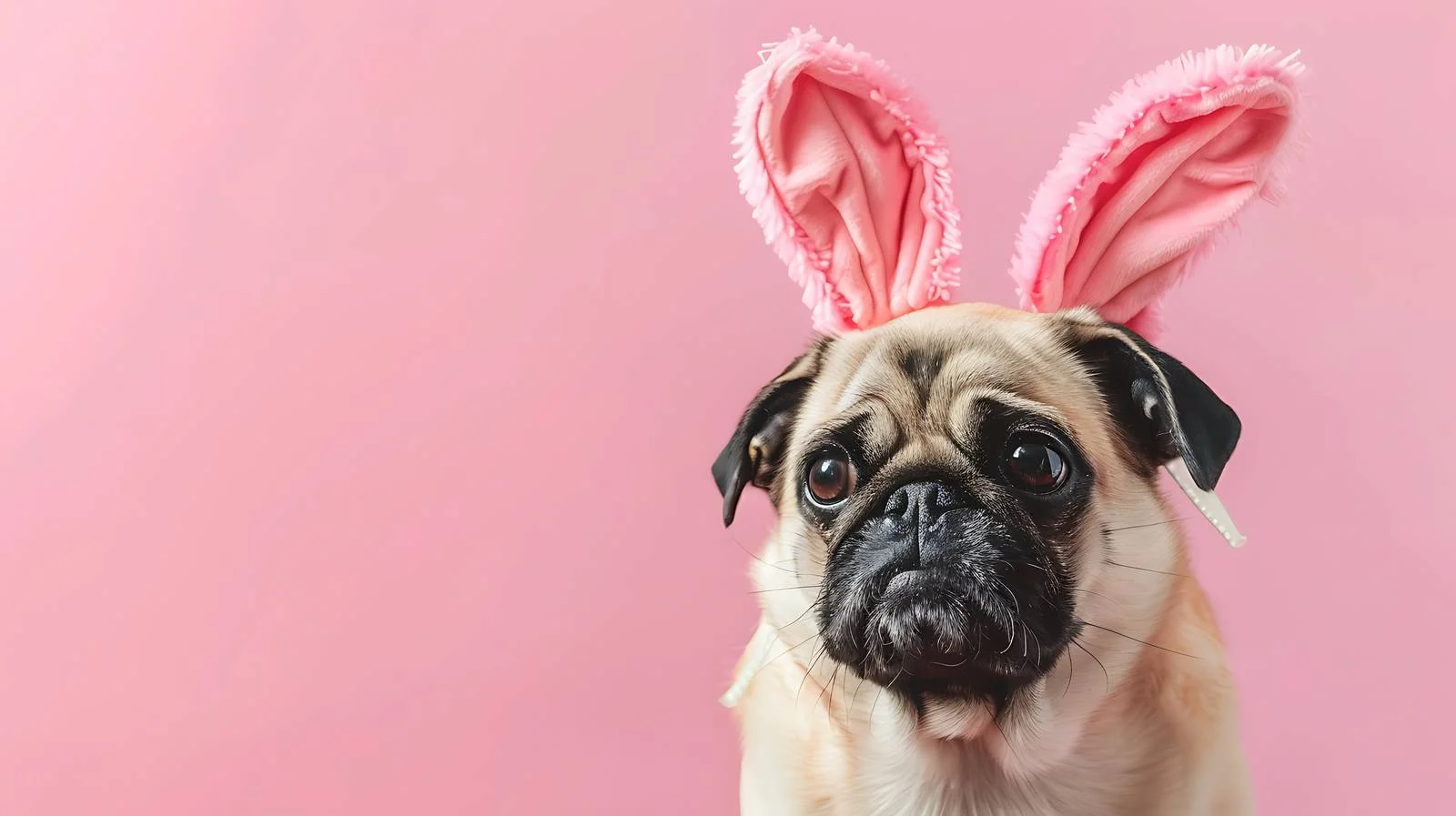 Adorable Pug Dog in Easter Theme — free download from Dotvec