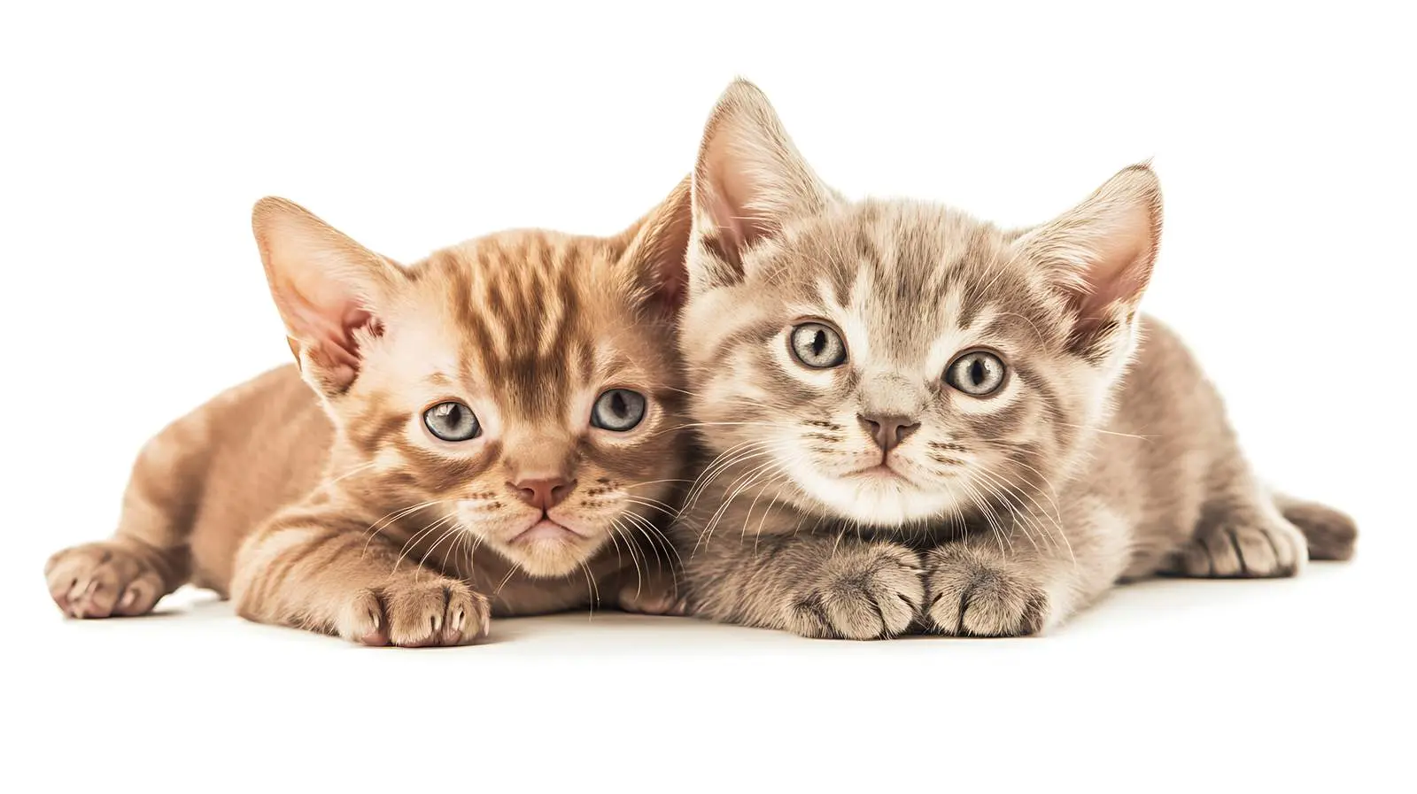 Funny Pitbull Puppy and Scottish Straight Cat — free download from Dotvec