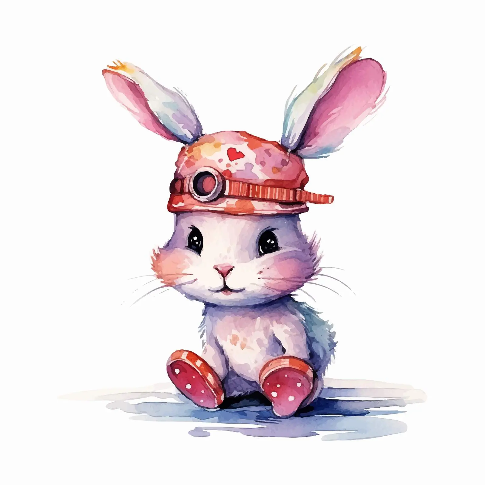 Whimsical Roller Hat Year of the Rabbit Doodle – free whimsical vector image from Dotvec