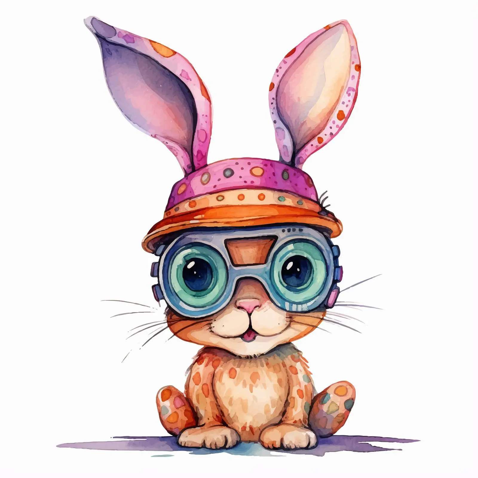 Funny Roller Hat Year of the Rabbit Doodle – free year of the rabbit image from Dotvec