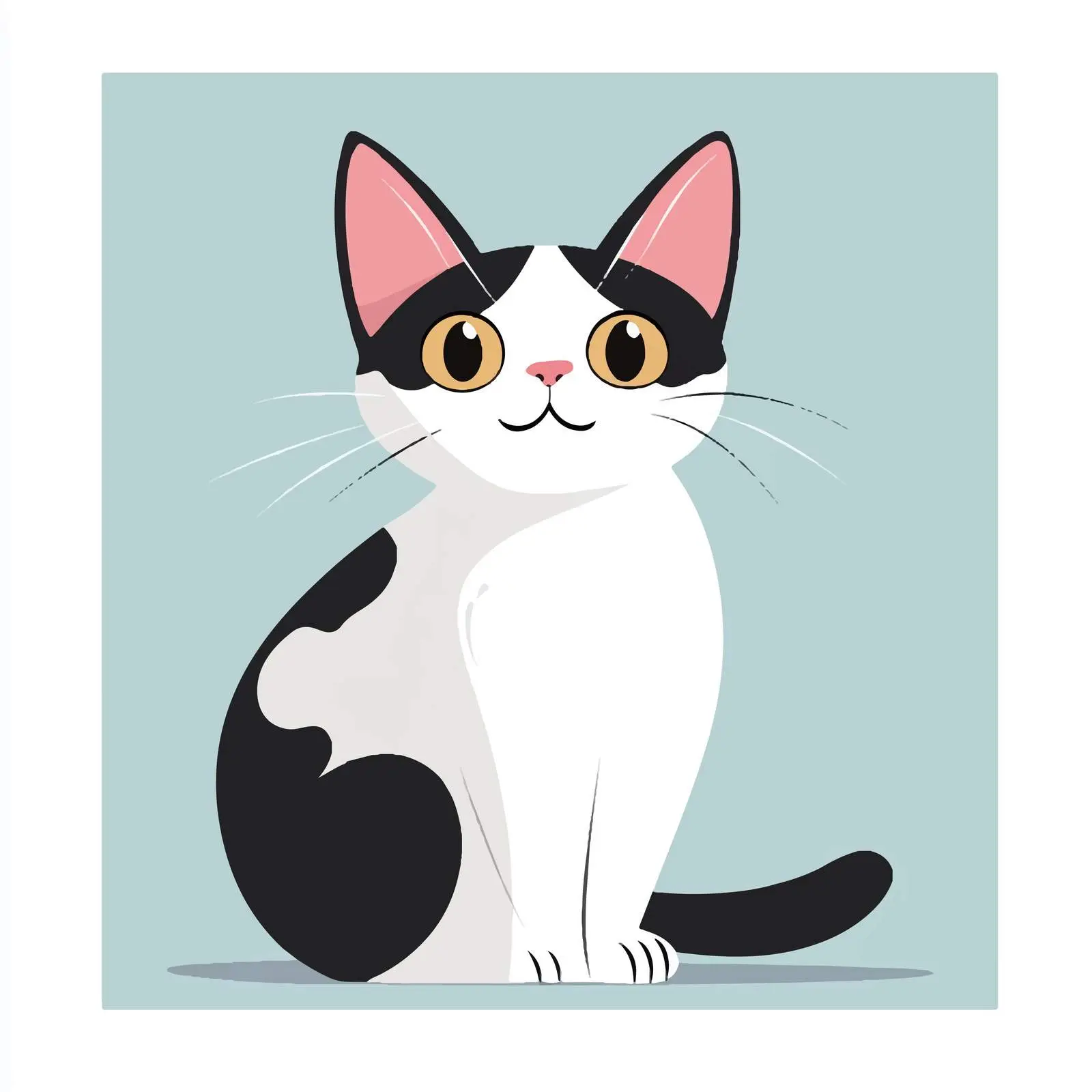 Funny Spotted Cat Cartoon Vector Illustration — free download from Dotvec