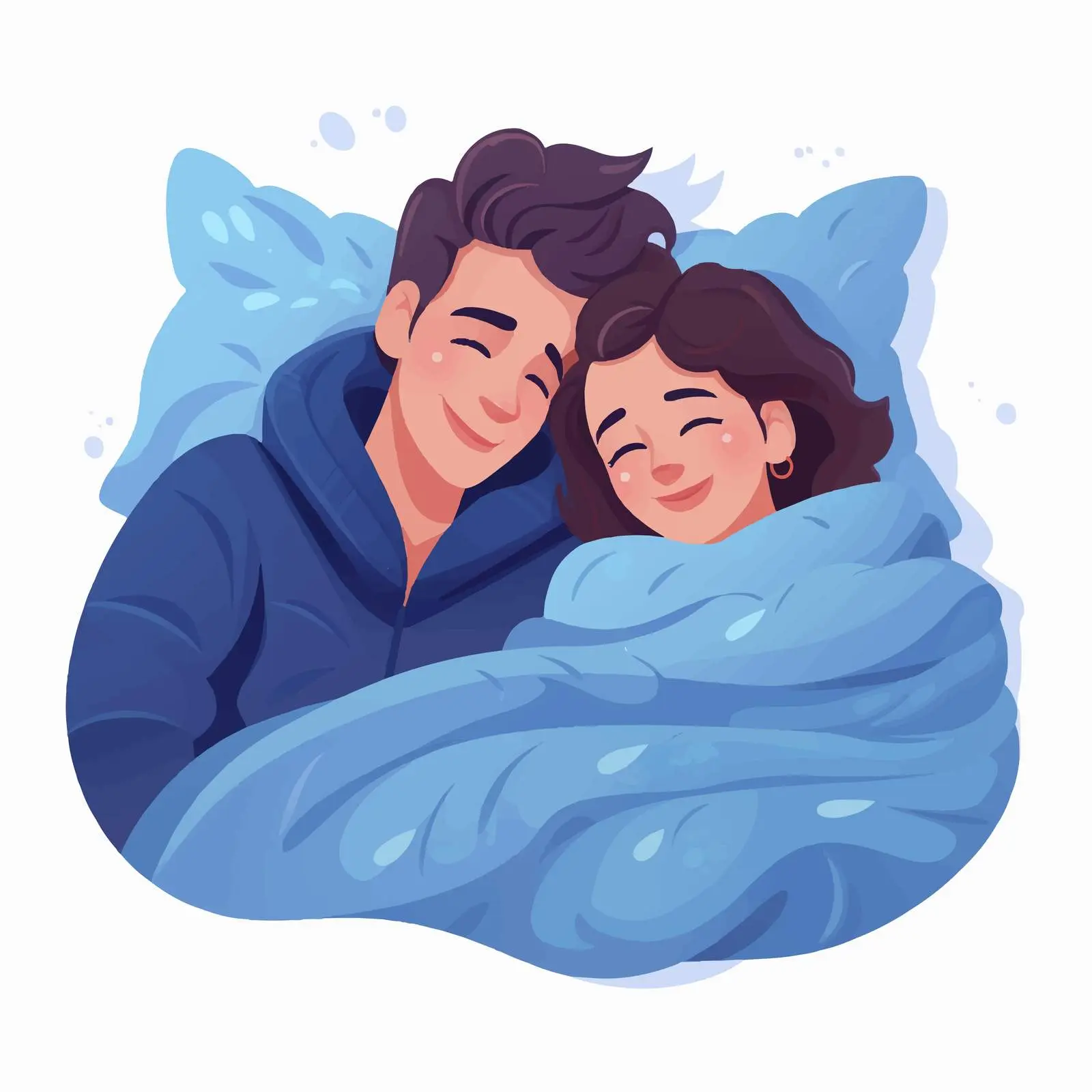 Cozy Young Couple Sleeping on Bed — free download from Dotvec