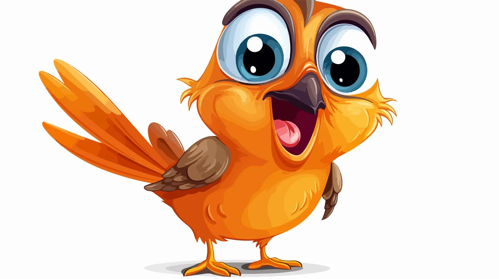 Funny Bird Cartoon Vector Illustration — free download from Dotvec