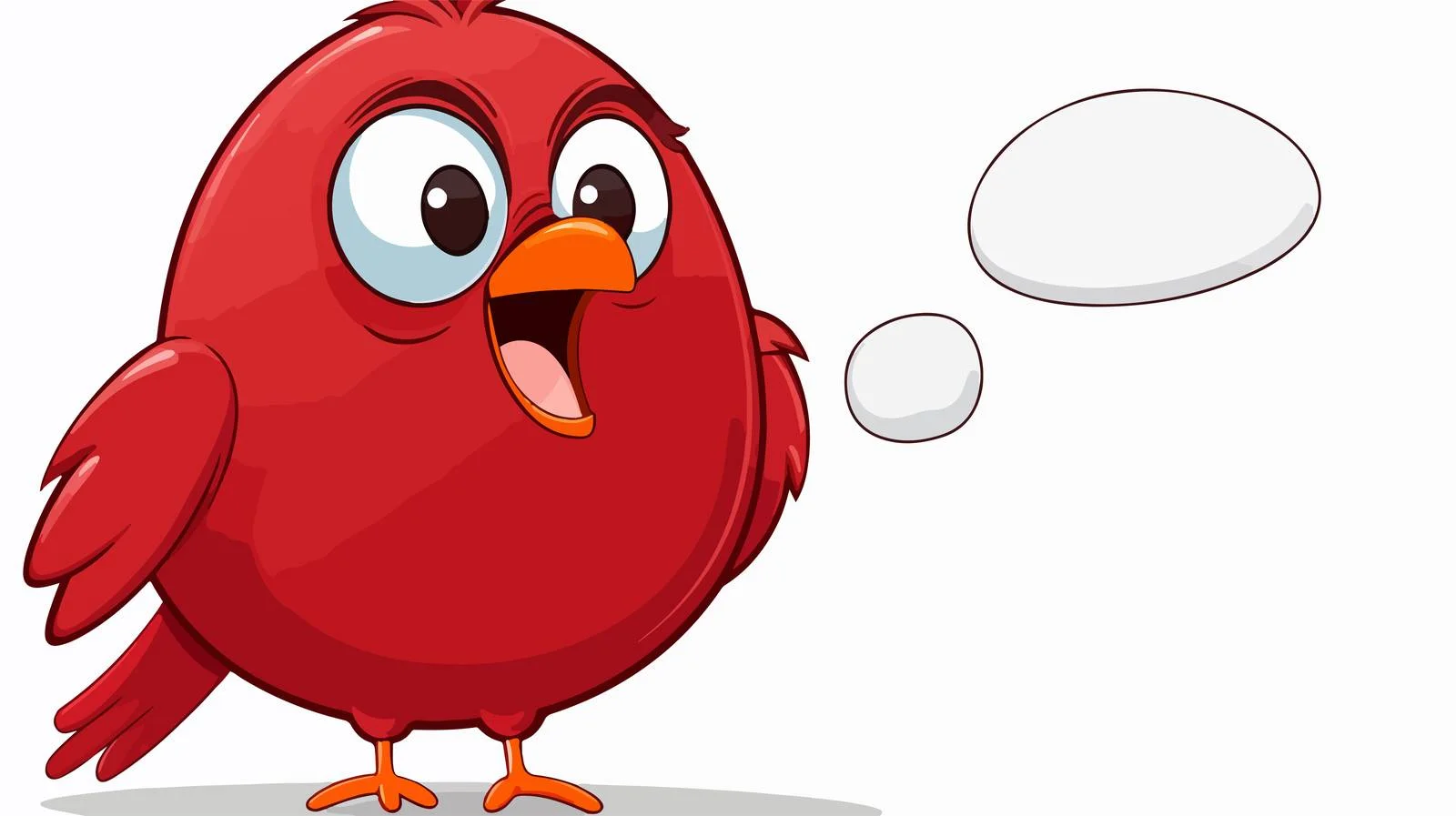 Comical Bird Cartoon with Speech Bubble — free download from Dotvec