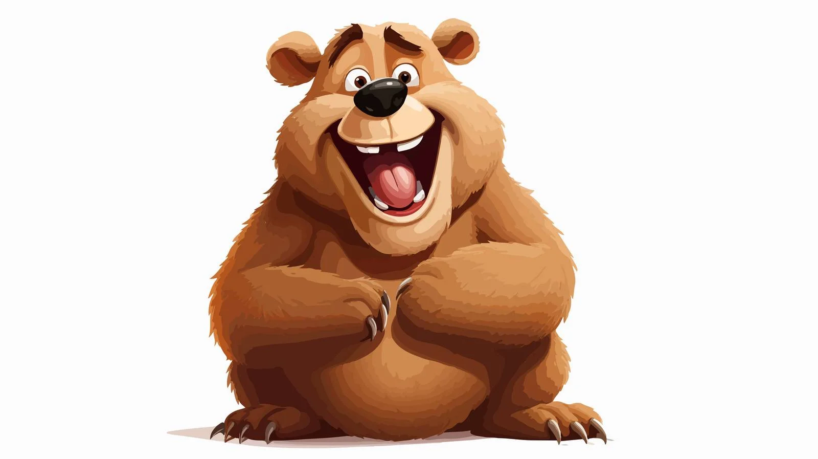 Funny Cartoon Bear Vector Illustration — free download from Dotvec