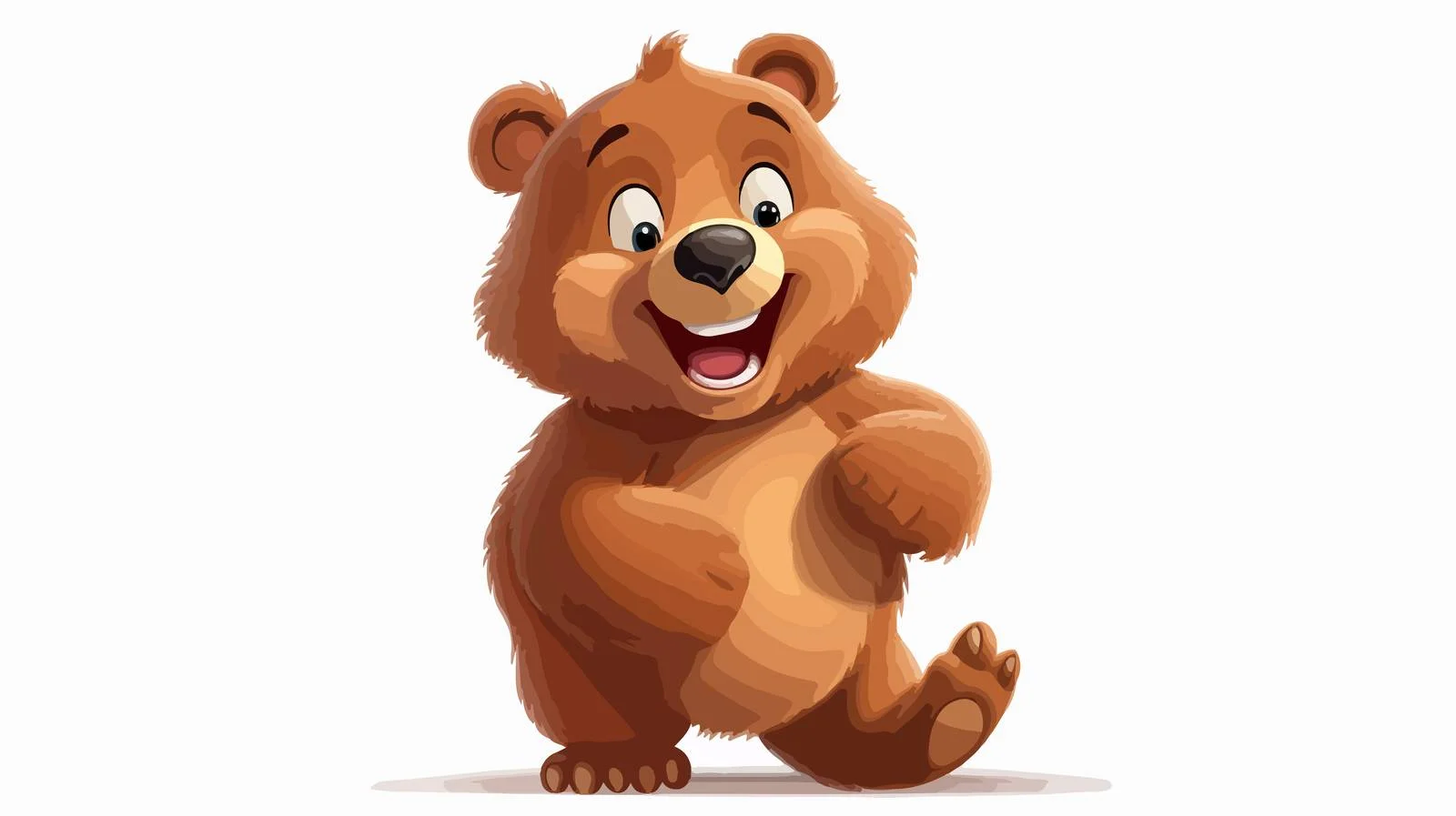 Amusing Bear Cartoon Illustration — free download from Dotvec