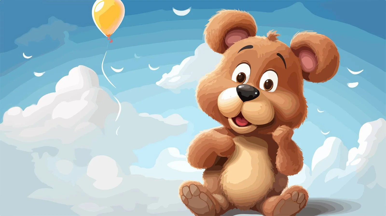 Playful Cartoon Bear with Thought Bubble — free download from Dotvec