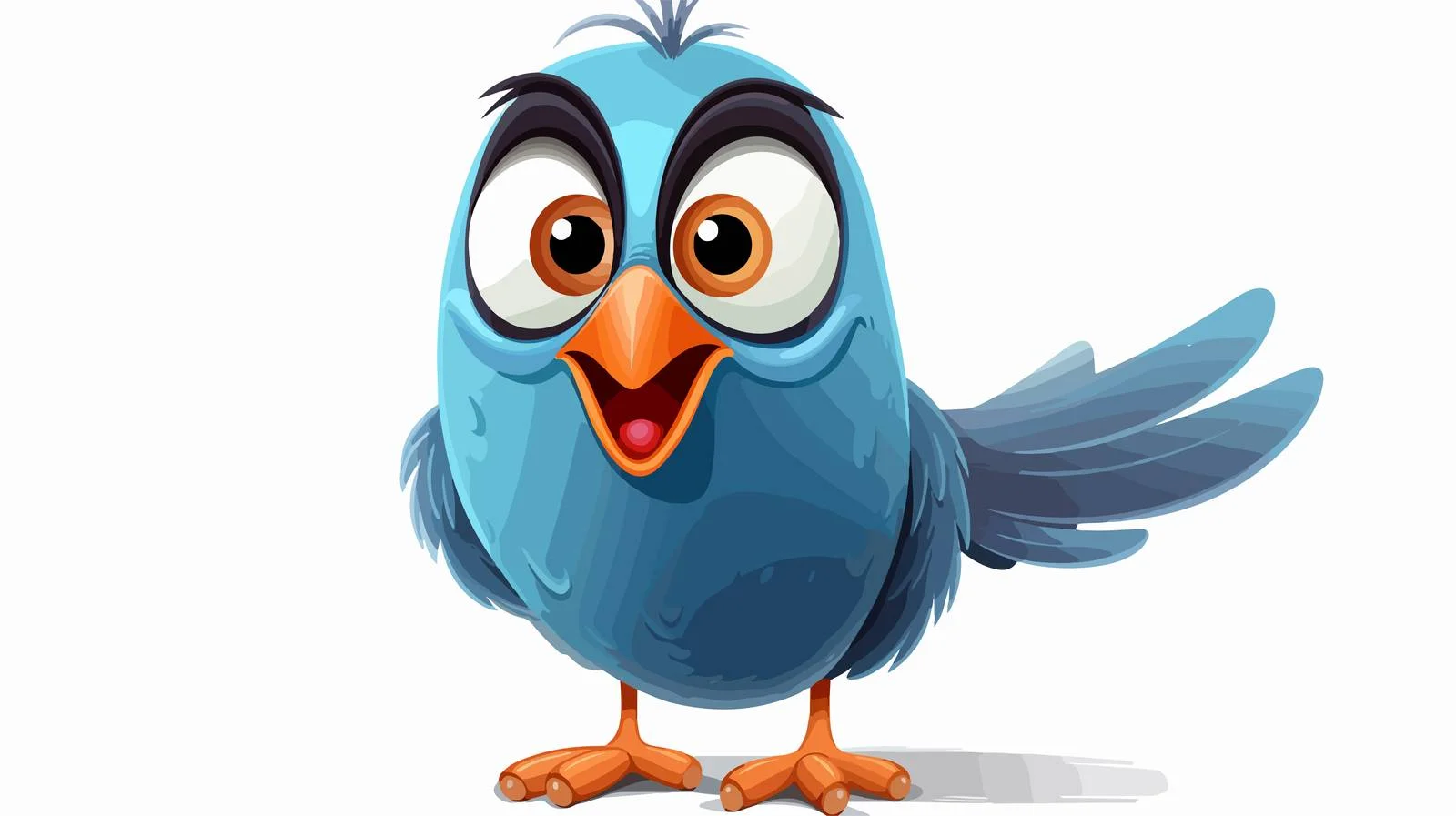 Playful Cartoon Bird Illustration — free download from Dotvec