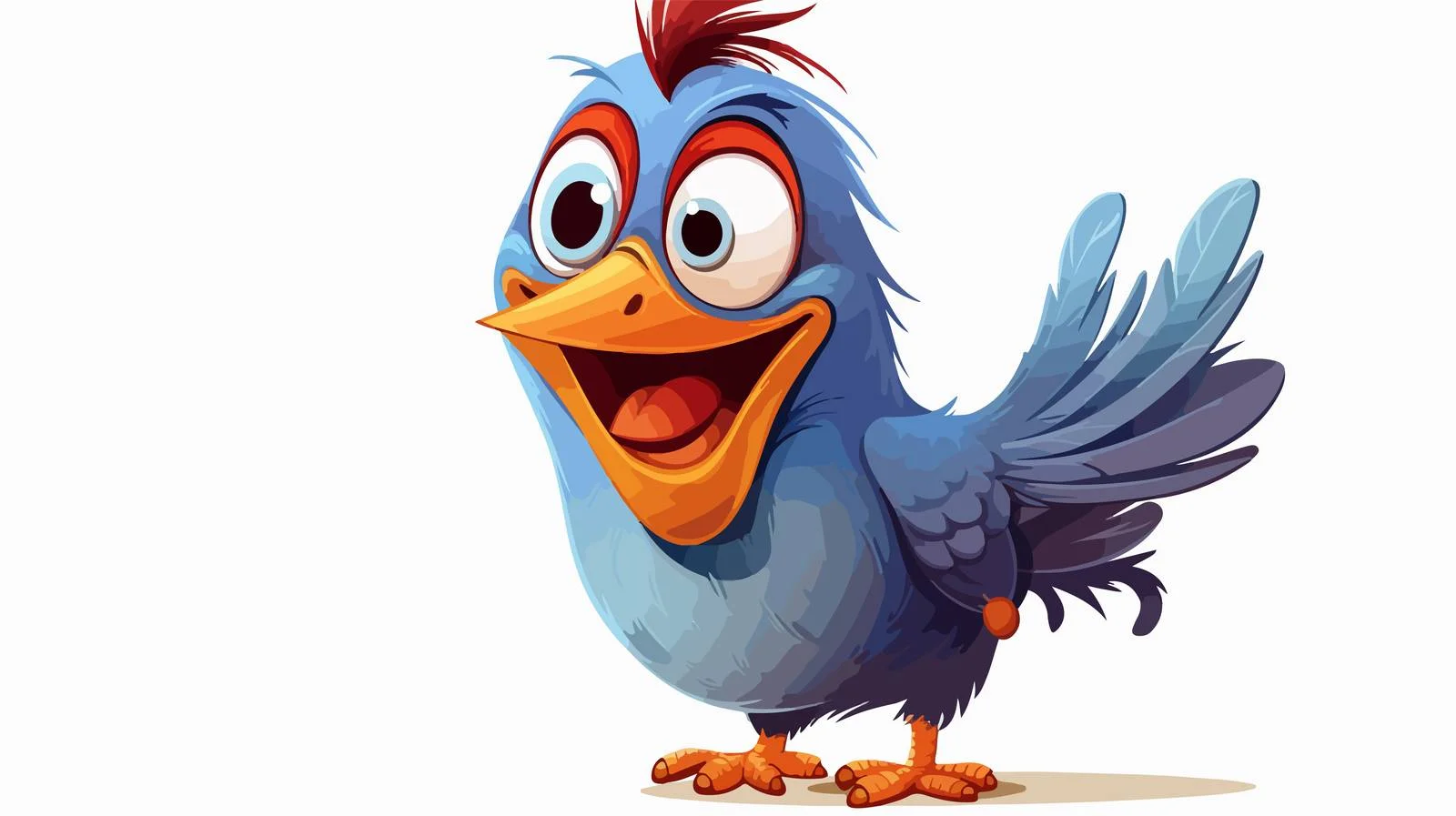 Funny Cartoon Bird Illustration — free download from Dotvec