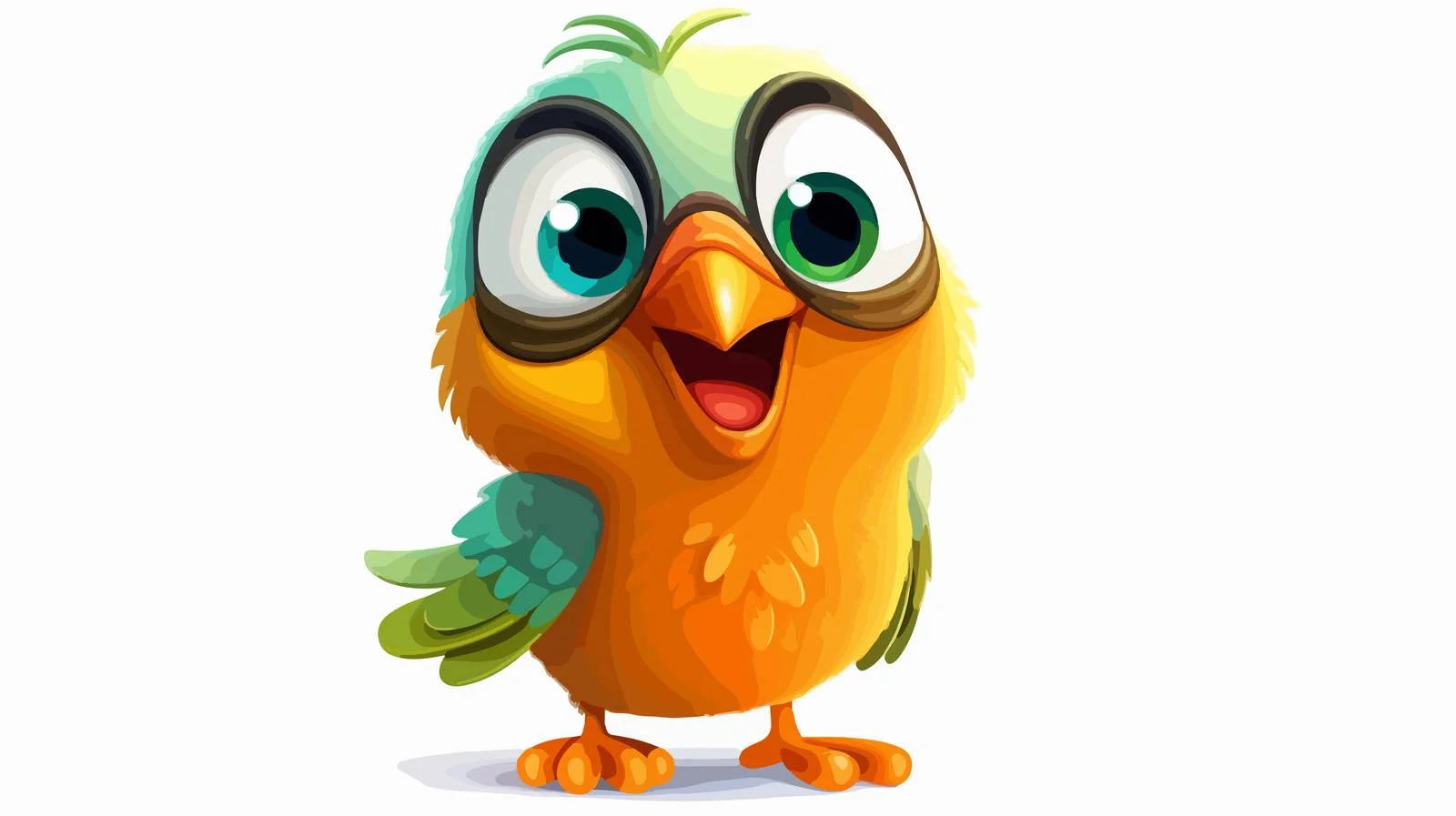 Funny Cartoon Bird Illustration — free download from Dotvec