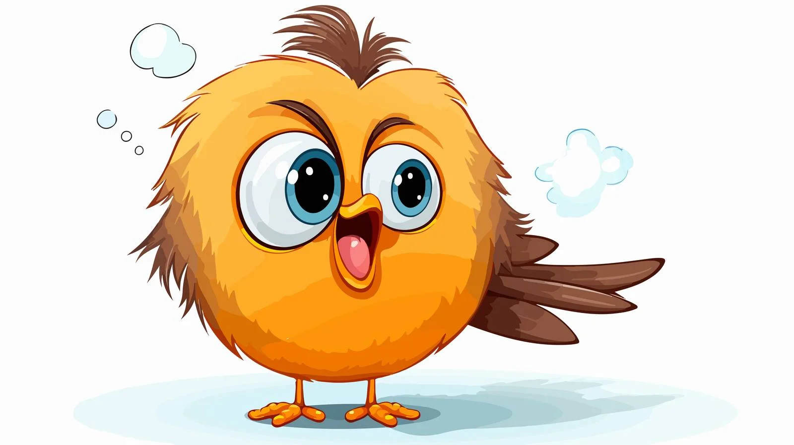 Cheerful Bird with Speech Bubble Vector — free download from Dotvec